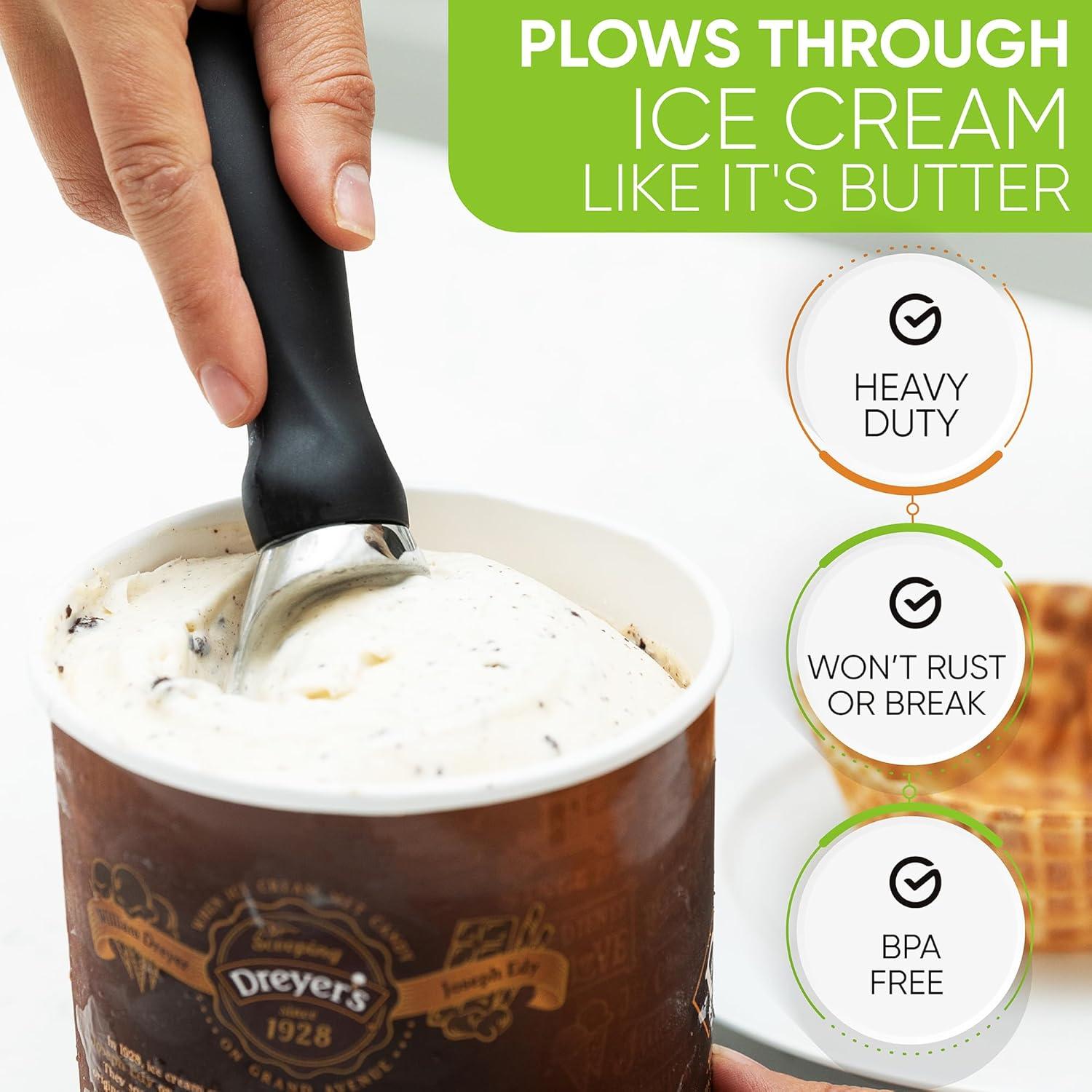 Cuchara para Helado Spring Chef Profesional Negra 21.3 cm