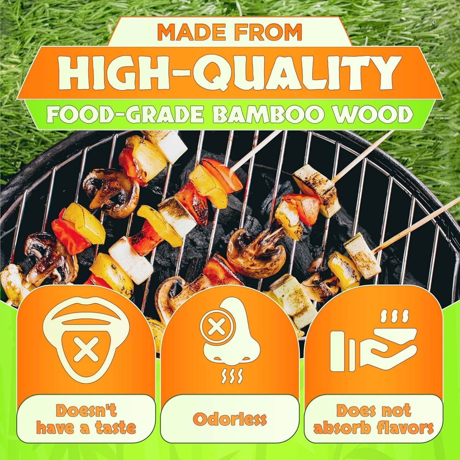 Juego de 100 Pinchos de Bambú Tesorrio 40.64 cm para Asar