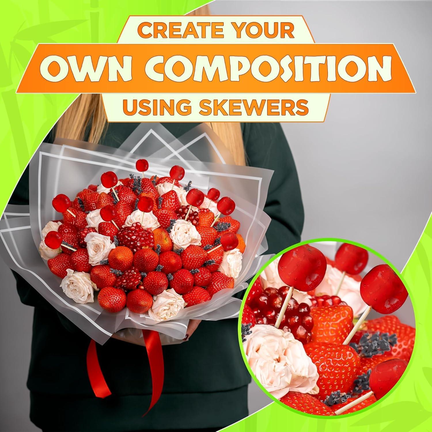 Juego de 100 Pinchos de Bambú Tesorrio 40.64 cm para Asar