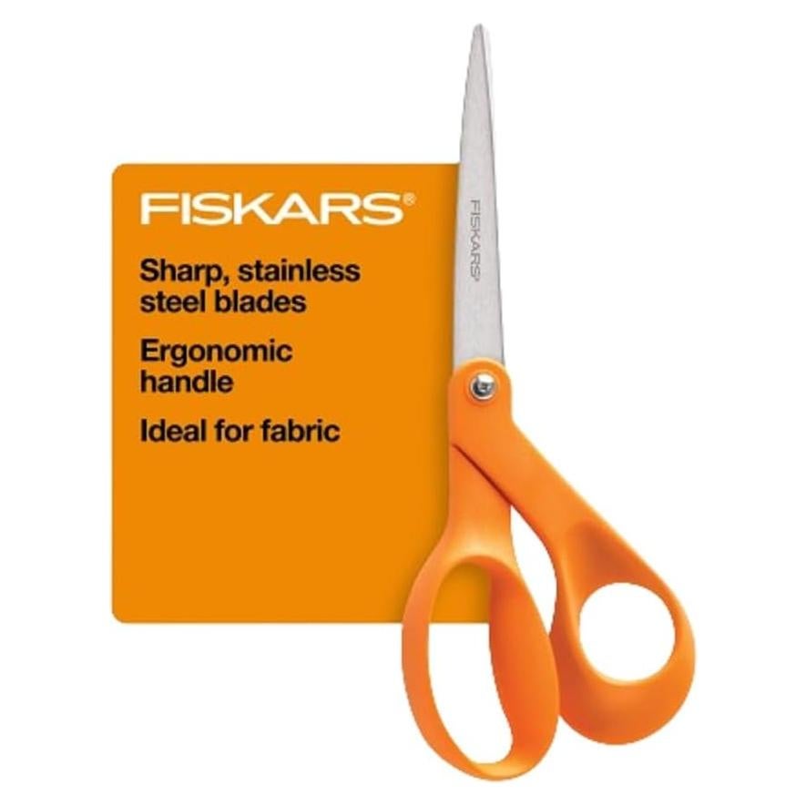 Tijeras Fiskars 20 cm Acero Inoxidable Mango Naranja Ergonómicas