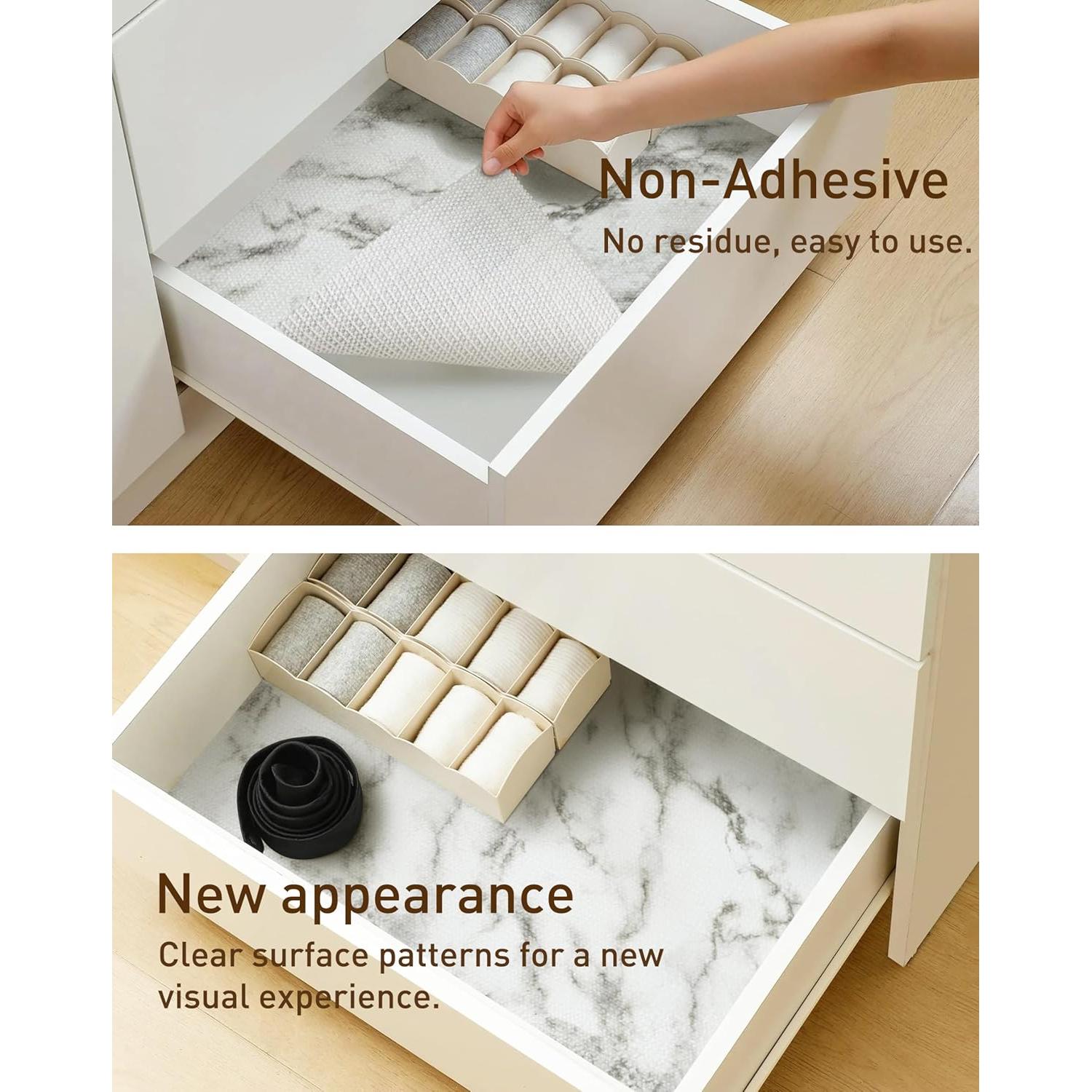 Forro de Estante MelunMer 30.48cm x 3.6m Antideslizante Mármol