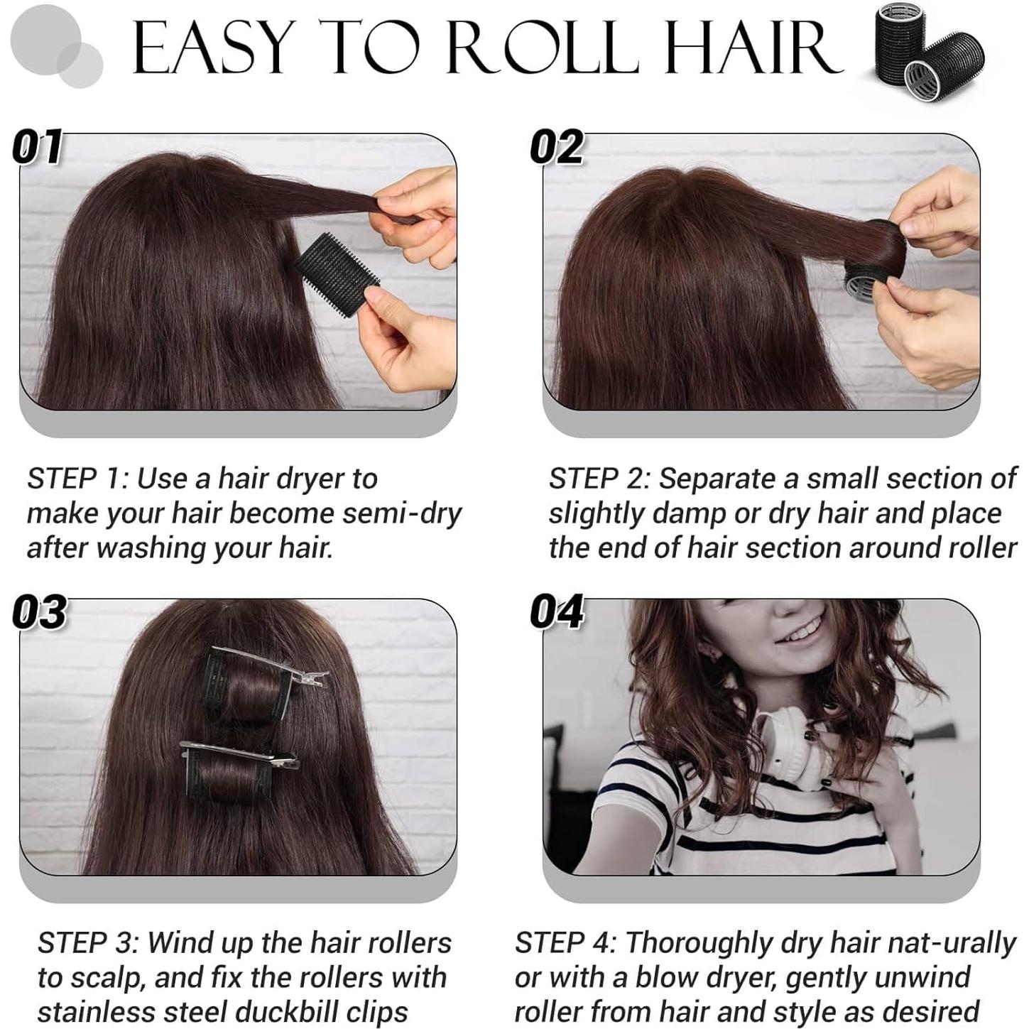 Rizadores de Cabello Acejoz 12 Piezas con Clips 3.5x6cm