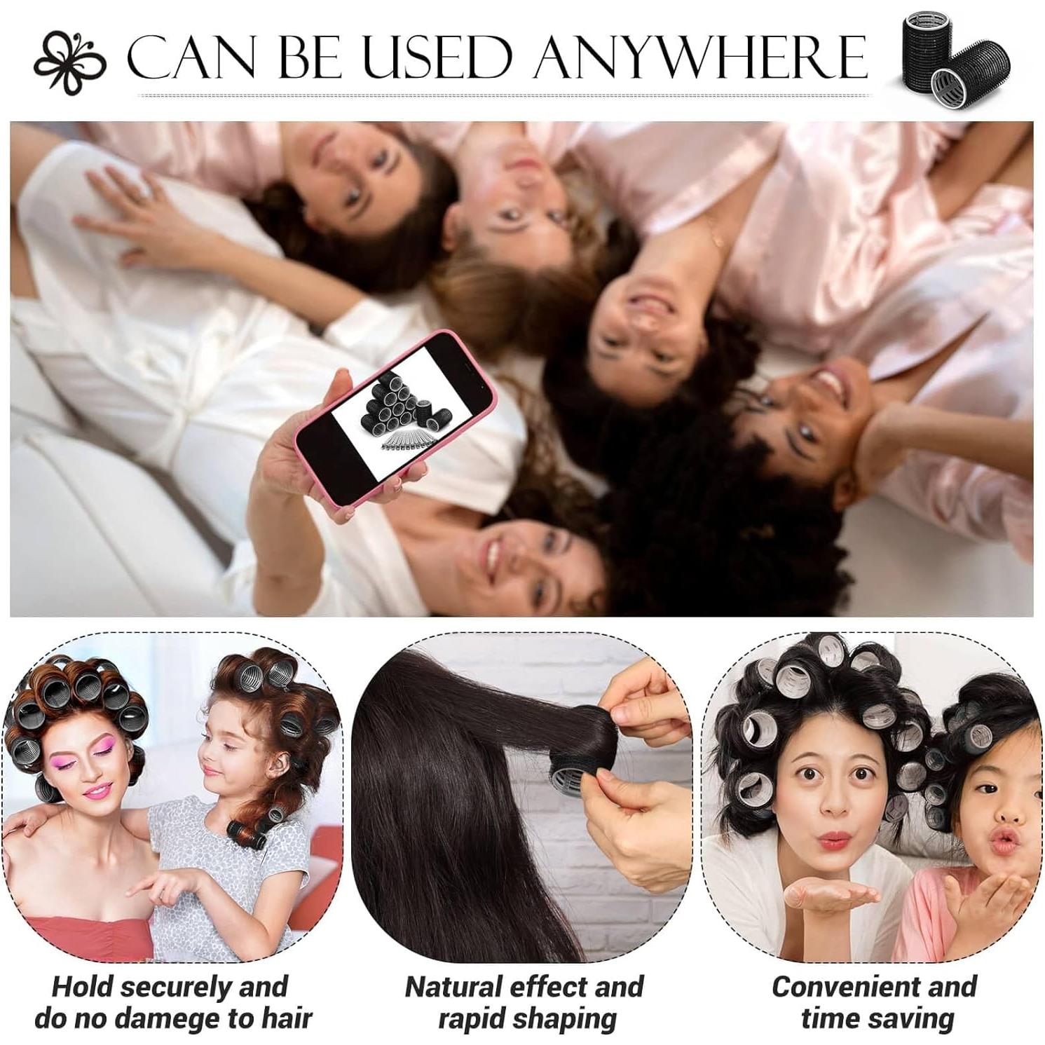 Rizadores de Cabello Acejoz 12 Piezas con Clips 3.5x6cm