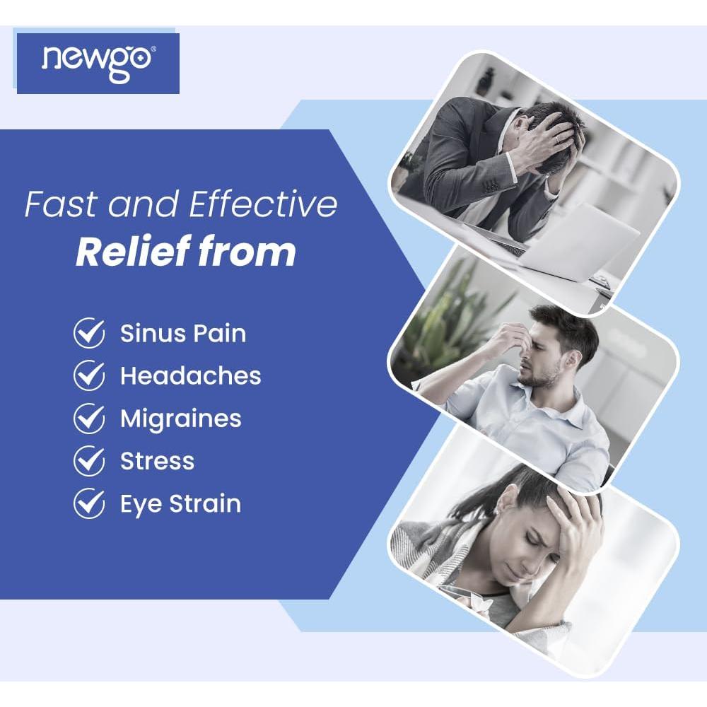 Máscara de Calor NEWGO para Alivio Sinusal y Ocular - Azul