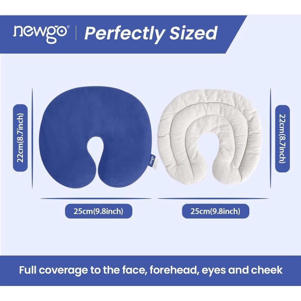 Máscara de Calor NEWGO para Alivio Sinusal y Ocular - Azul