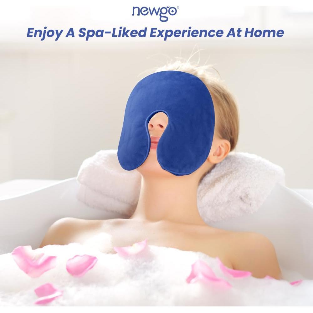 Máscara de Calor NEWGO para Alivio Sinusal y Ocular - Azul