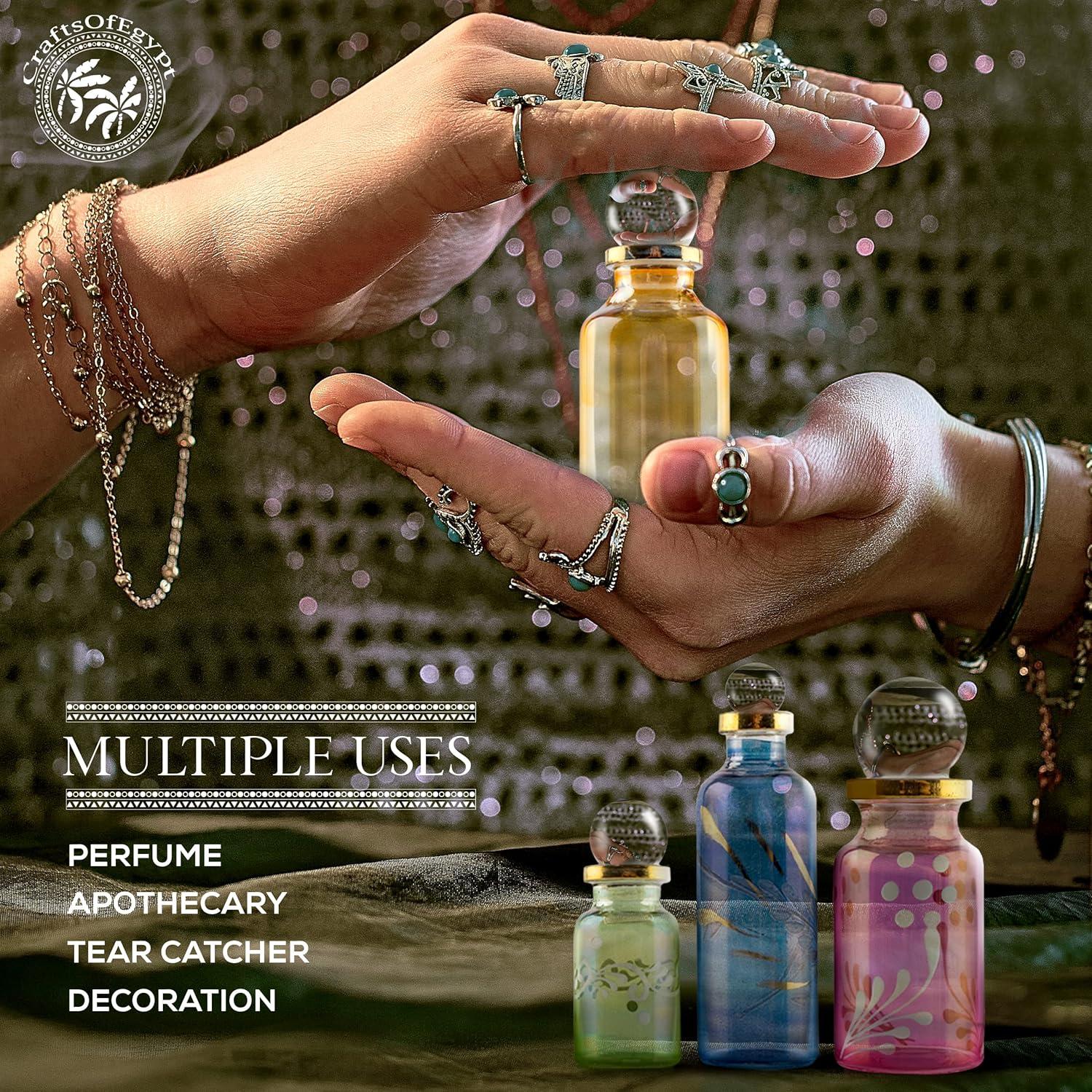 Set de 10 Botellas de Vidrio Egipcias para Perfume 5ml