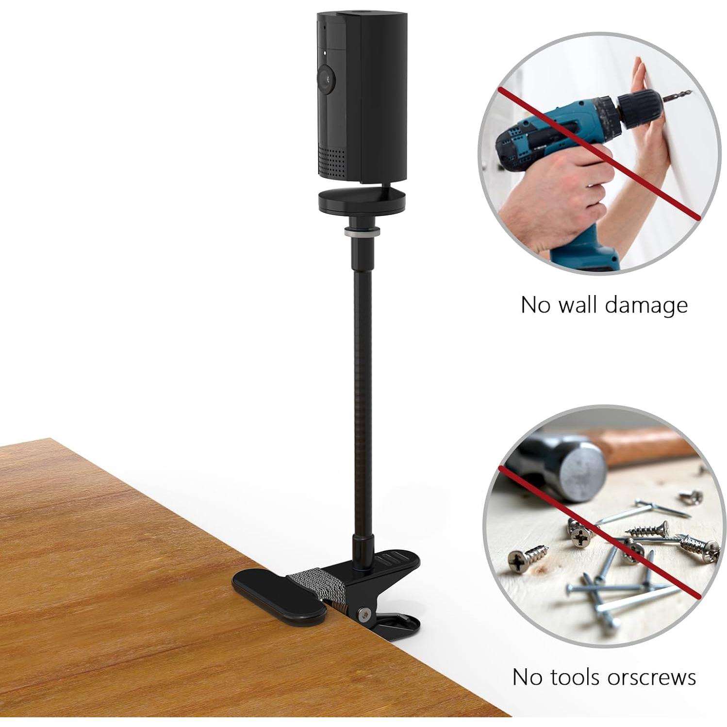 Soporte Clip HOLACA para Cámara Interior Ring 2da Gen Negro