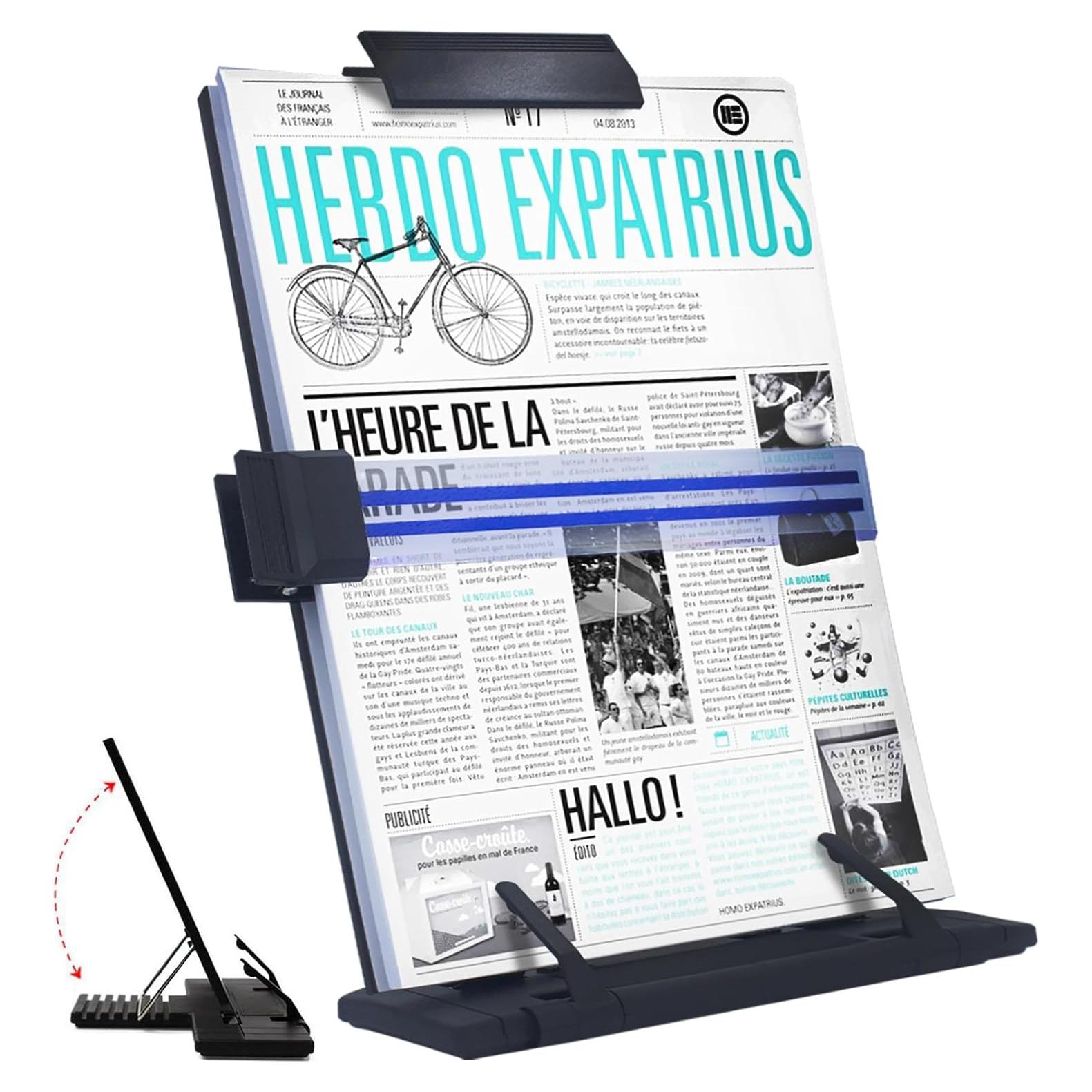 Soporte de Documentos Barelove Ajustable Metal Negro A4