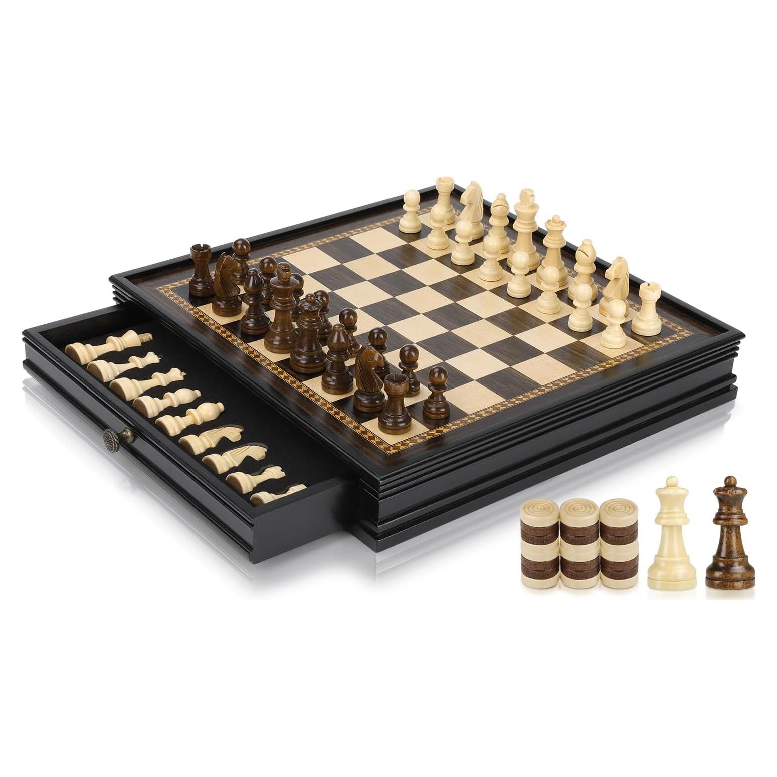 Juego de Ajedrez y Damas Magnético Peradix 32.5 cm 2 en 1