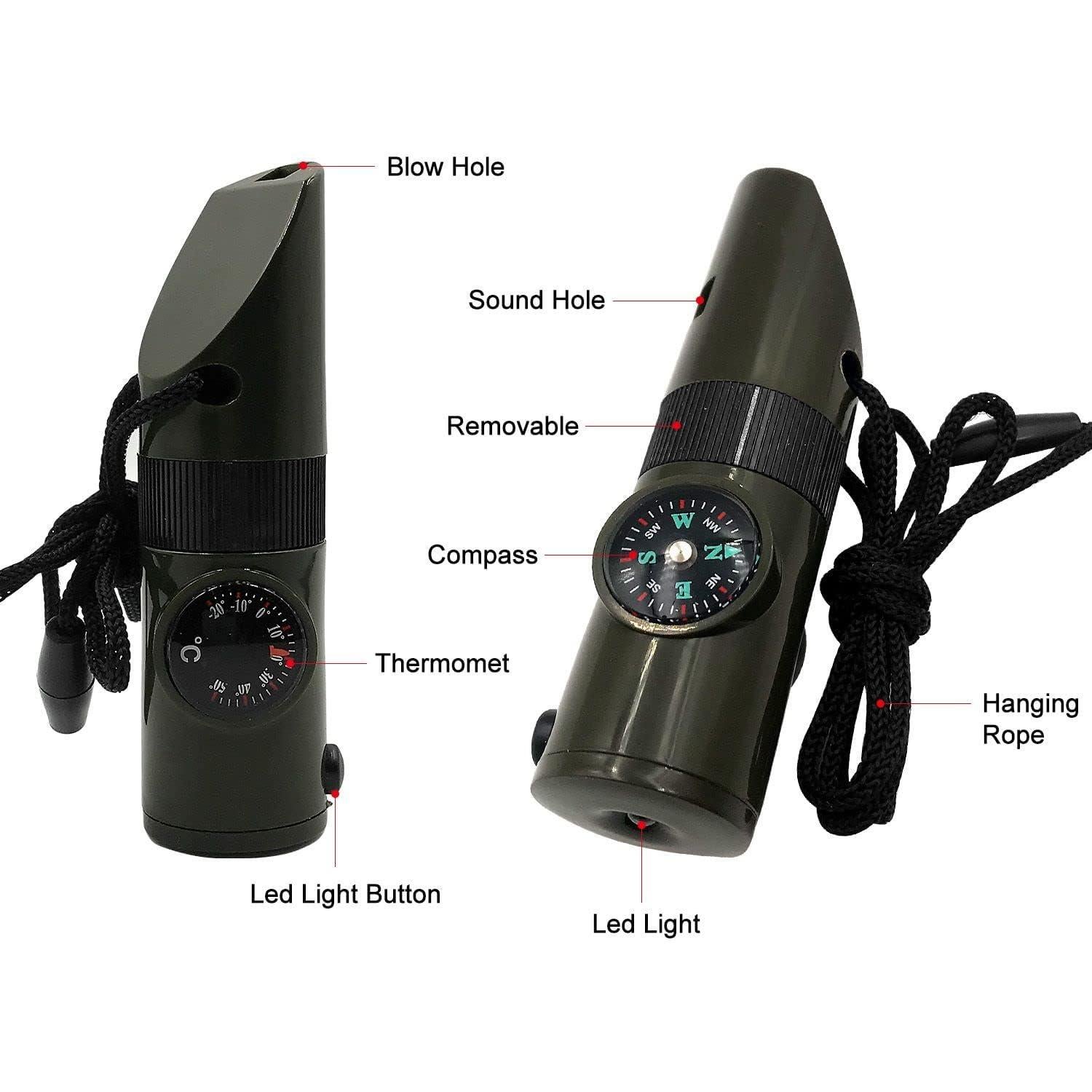 Silbato de Emergencia Splendorflying SFV09001 Verde Militar