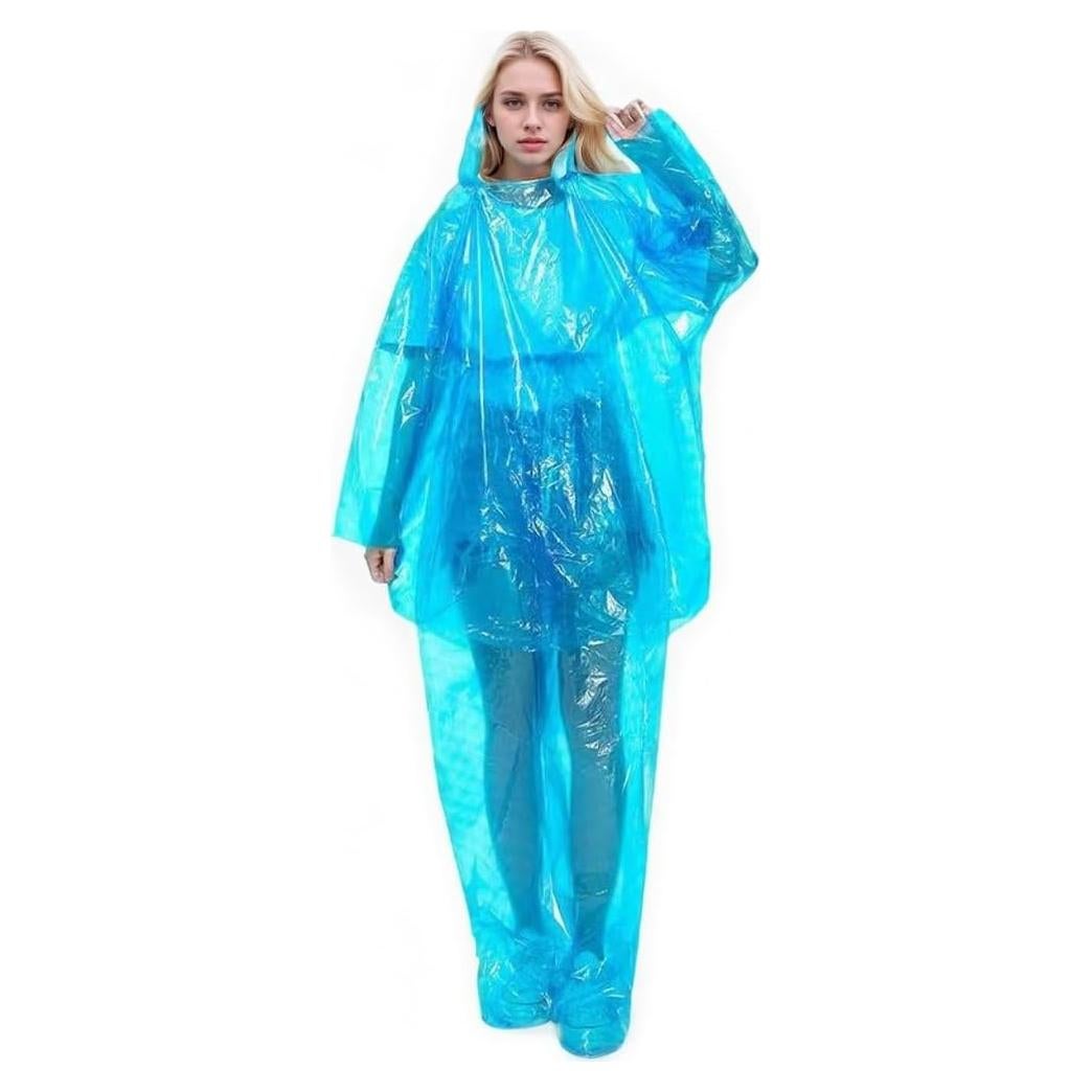 Paquete Familiar de Pantalones y Ponchos Impermeables Guanquartz