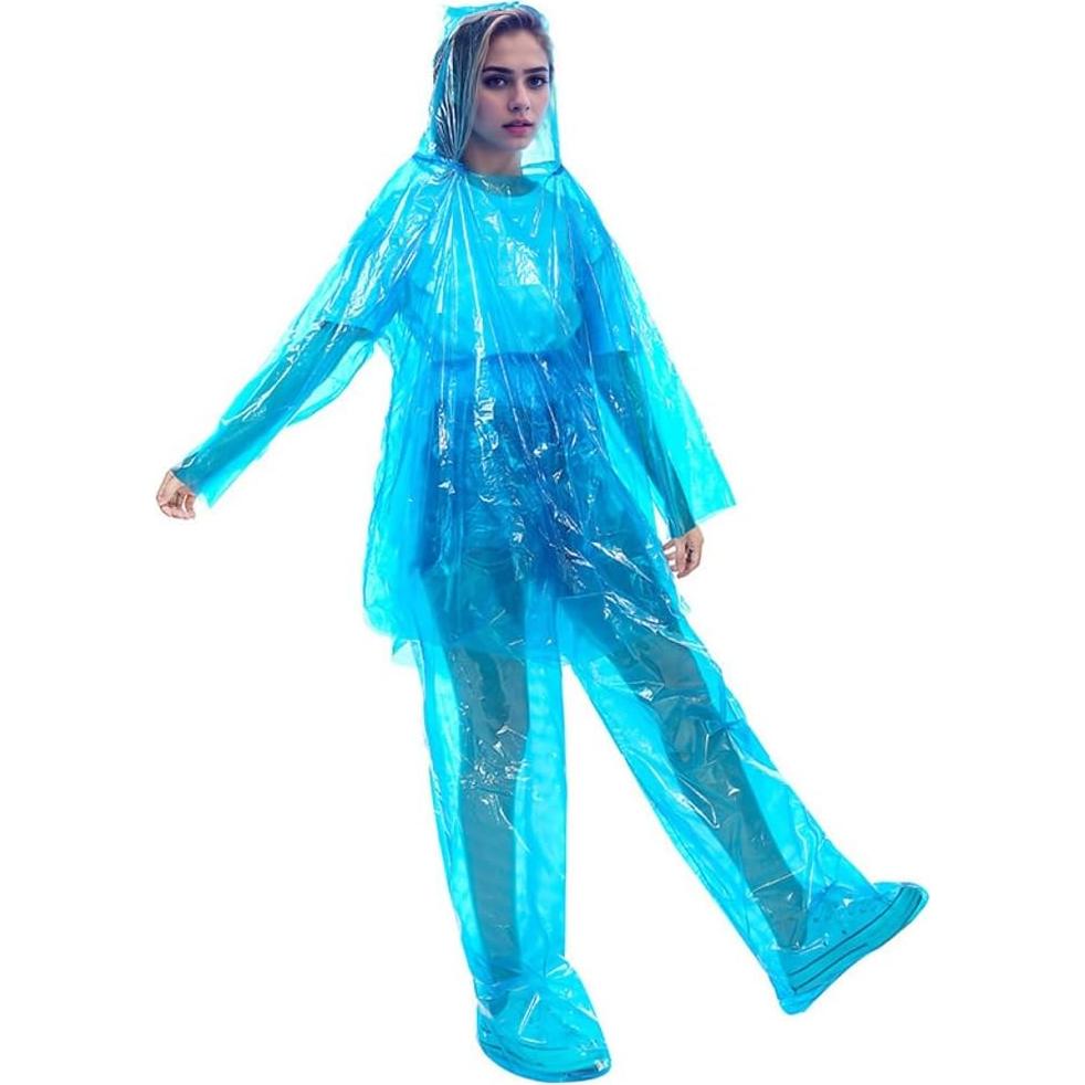 Paquete Familiar de Pantalones y Ponchos Impermeables Guanquartz