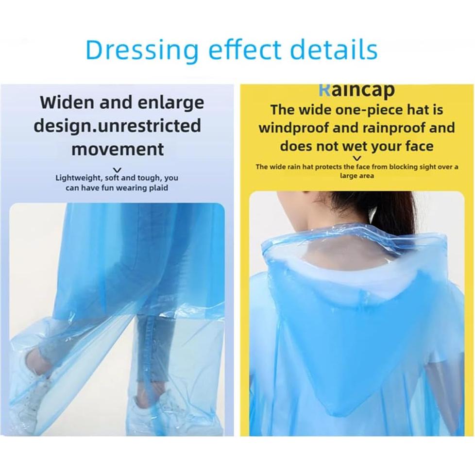 Paquete Familiar de Pantalones y Ponchos Impermeables Guanquartz