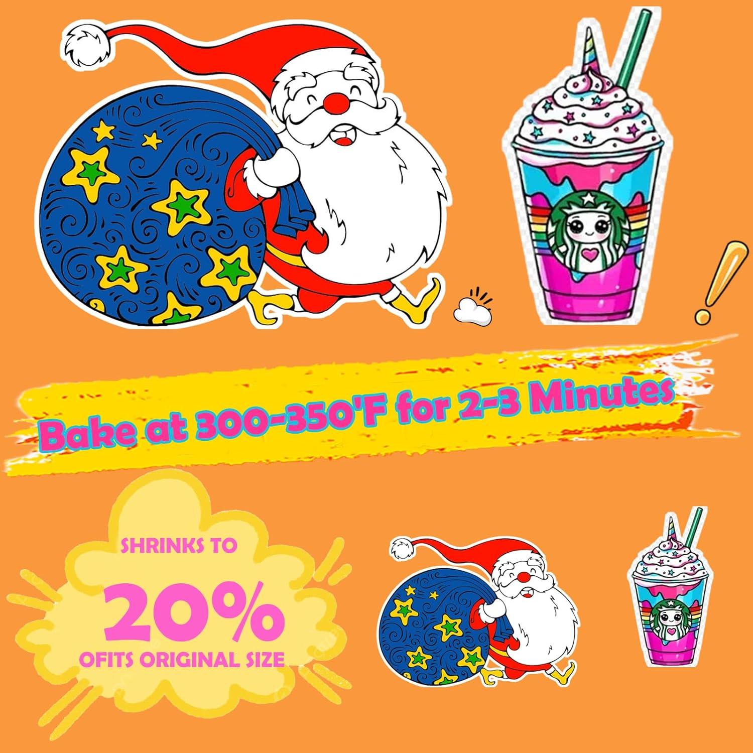 Kit de Hojas Shrinky Dink 151PCS YeahMiya para DIY y Llaveros