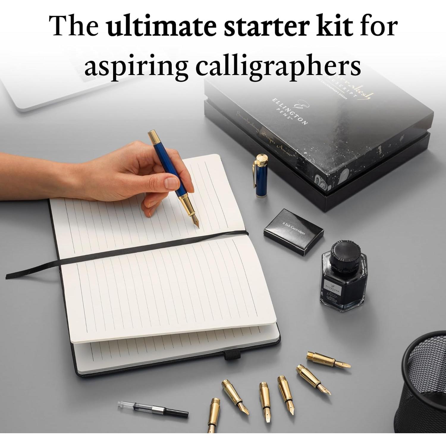 Juego de Caligrafía de Lujo Ellington - Azul, 1 Unidad