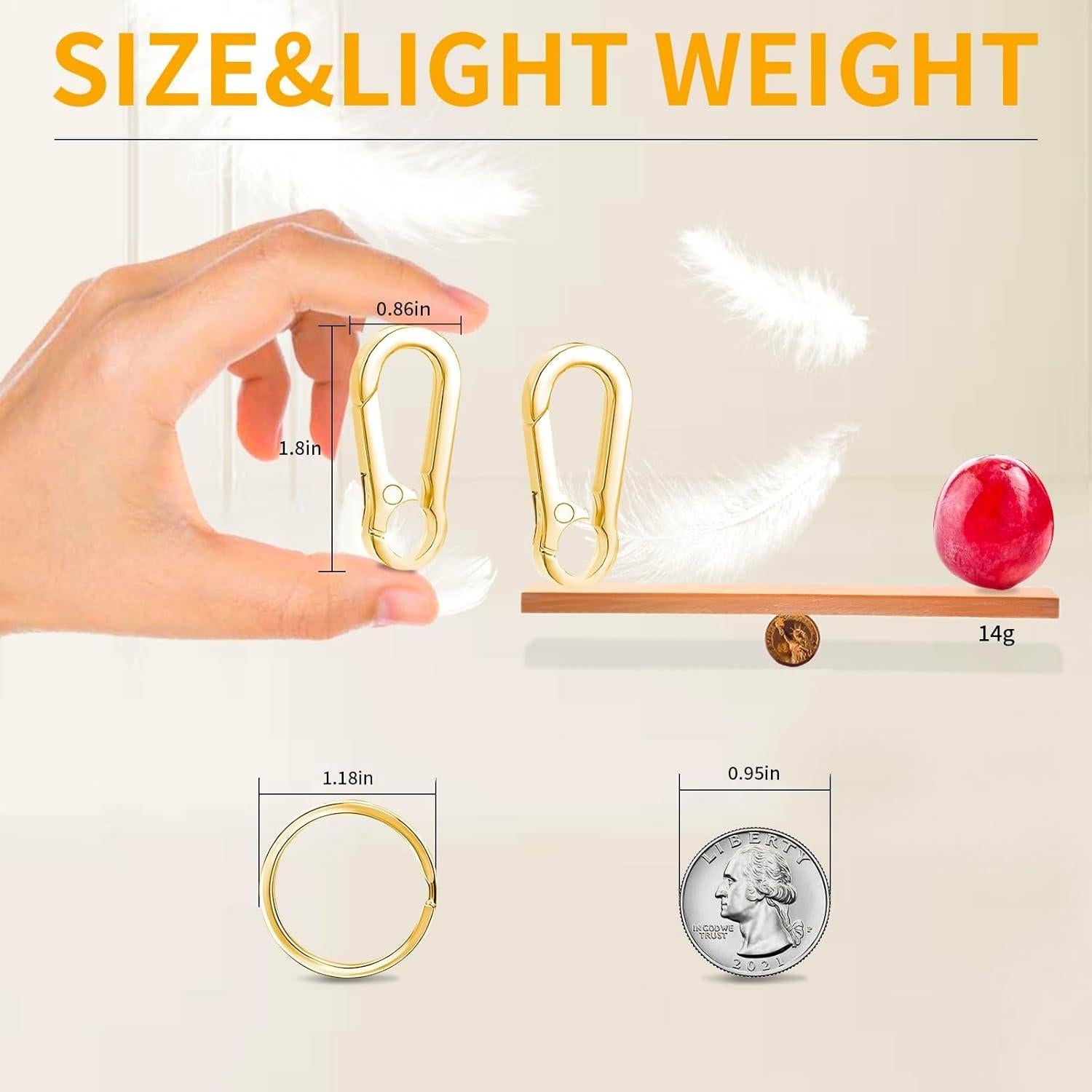 Paquete de 4 llaveros de metal WIVBRNK, organizadores de llaves