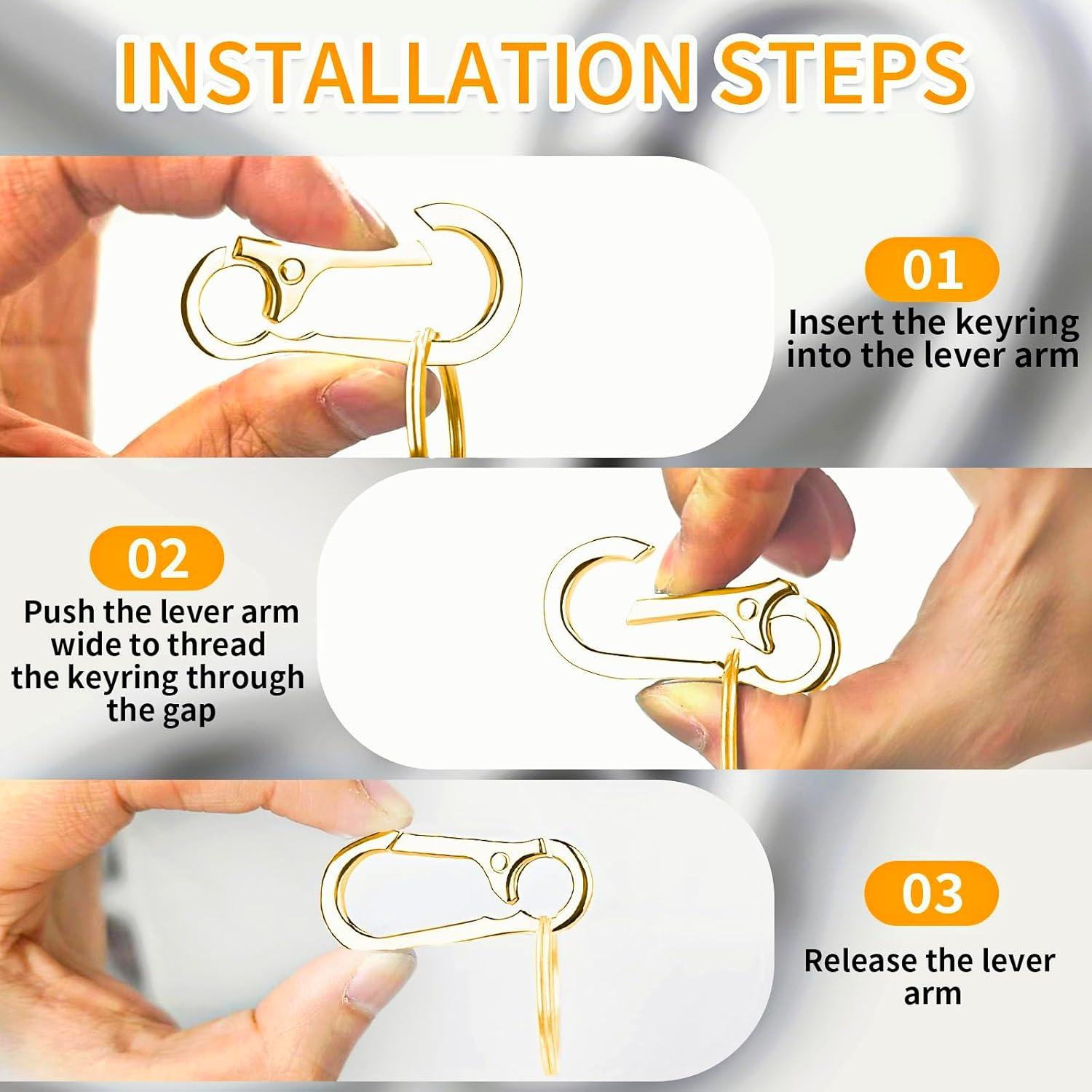 Paquete de 4 llaveros de metal WIVBRNK, organizadores de llaves