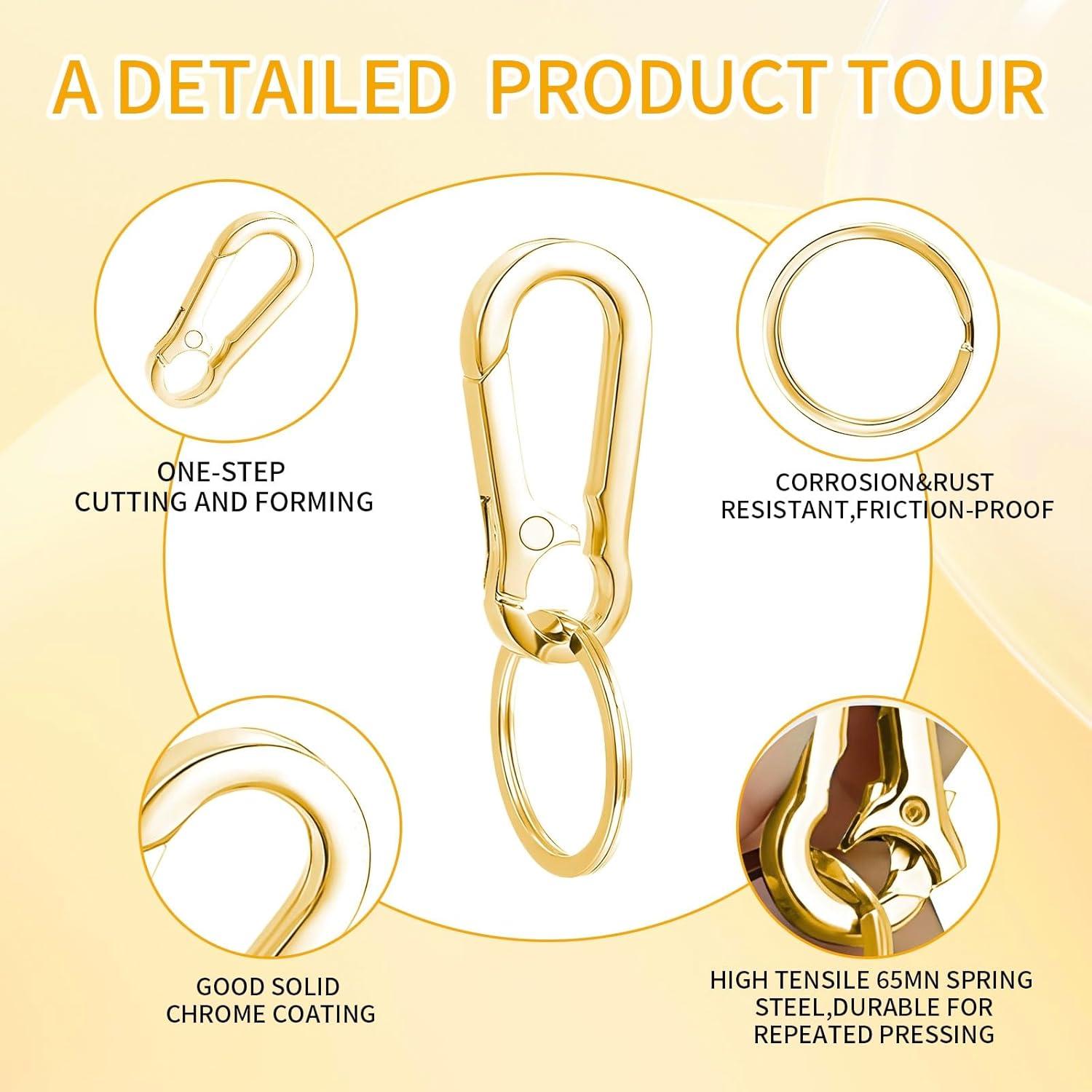 Paquete de 4 llaveros de metal WIVBRNK, organizadores de llaves