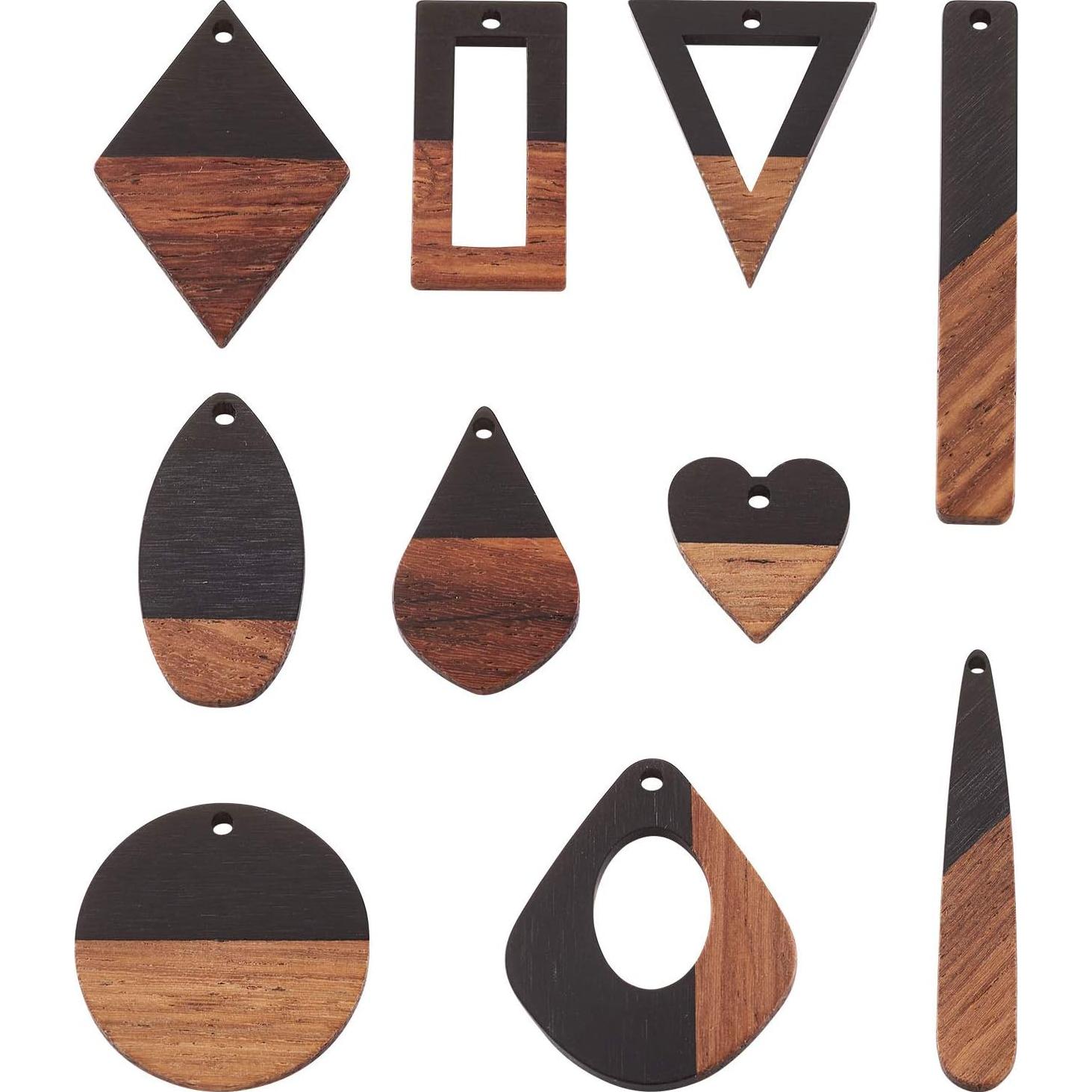 Colgantes de Resina y Madera FASHEWELRY 20 Piezas