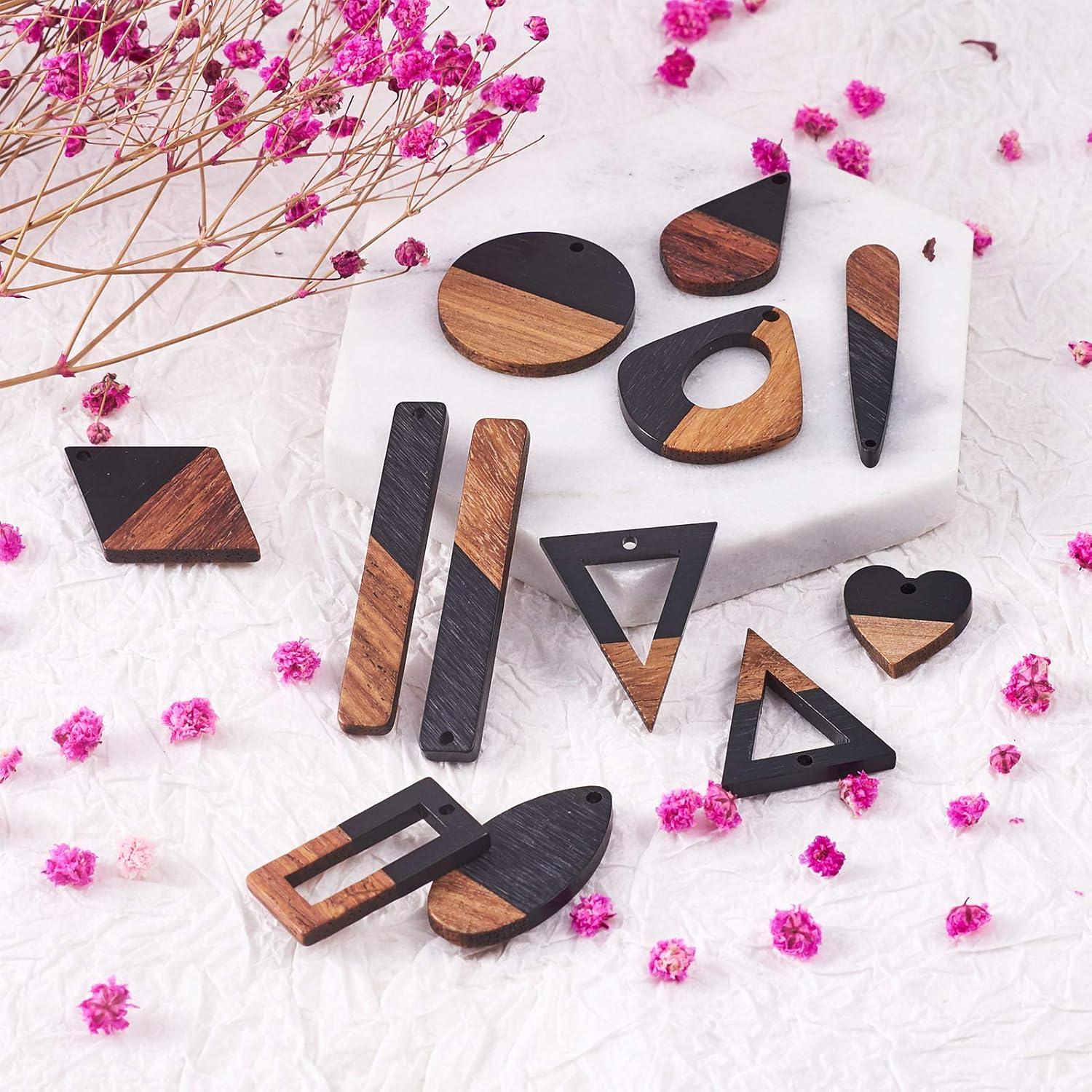 Colgantes de Resina y Madera FASHEWELRY 20 Piezas