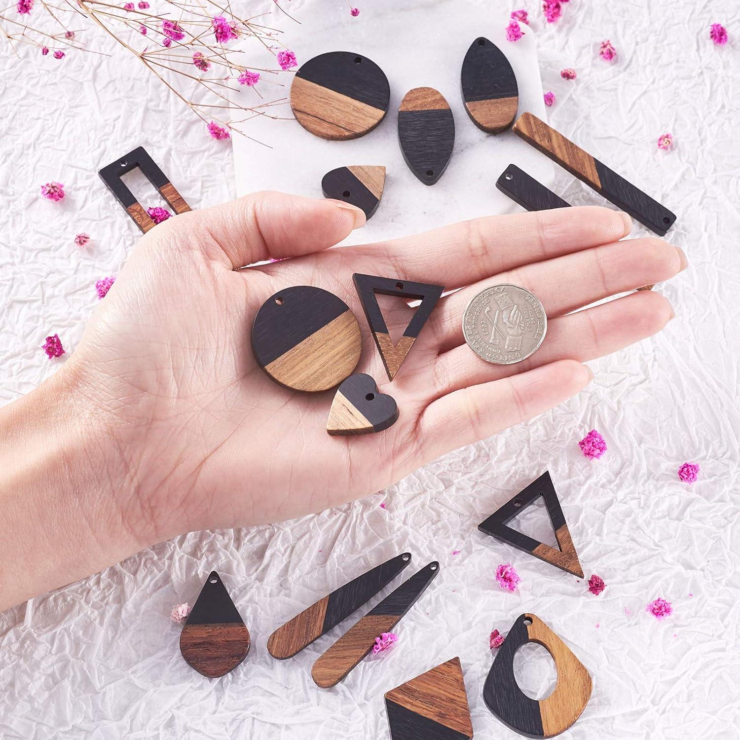 Colgantes de Resina y Madera FASHEWELRY 20 Piezas