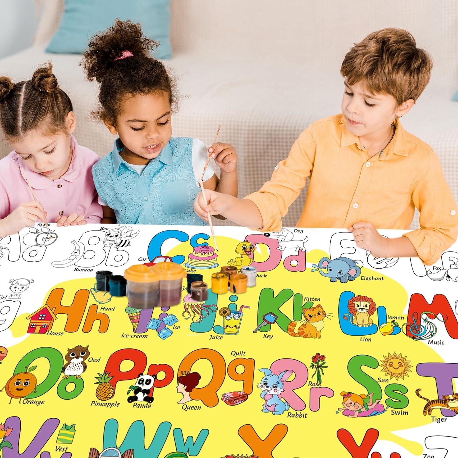 Póster Gigante de Colorear Alfabeto ZOIIWA 110 x 80 cm