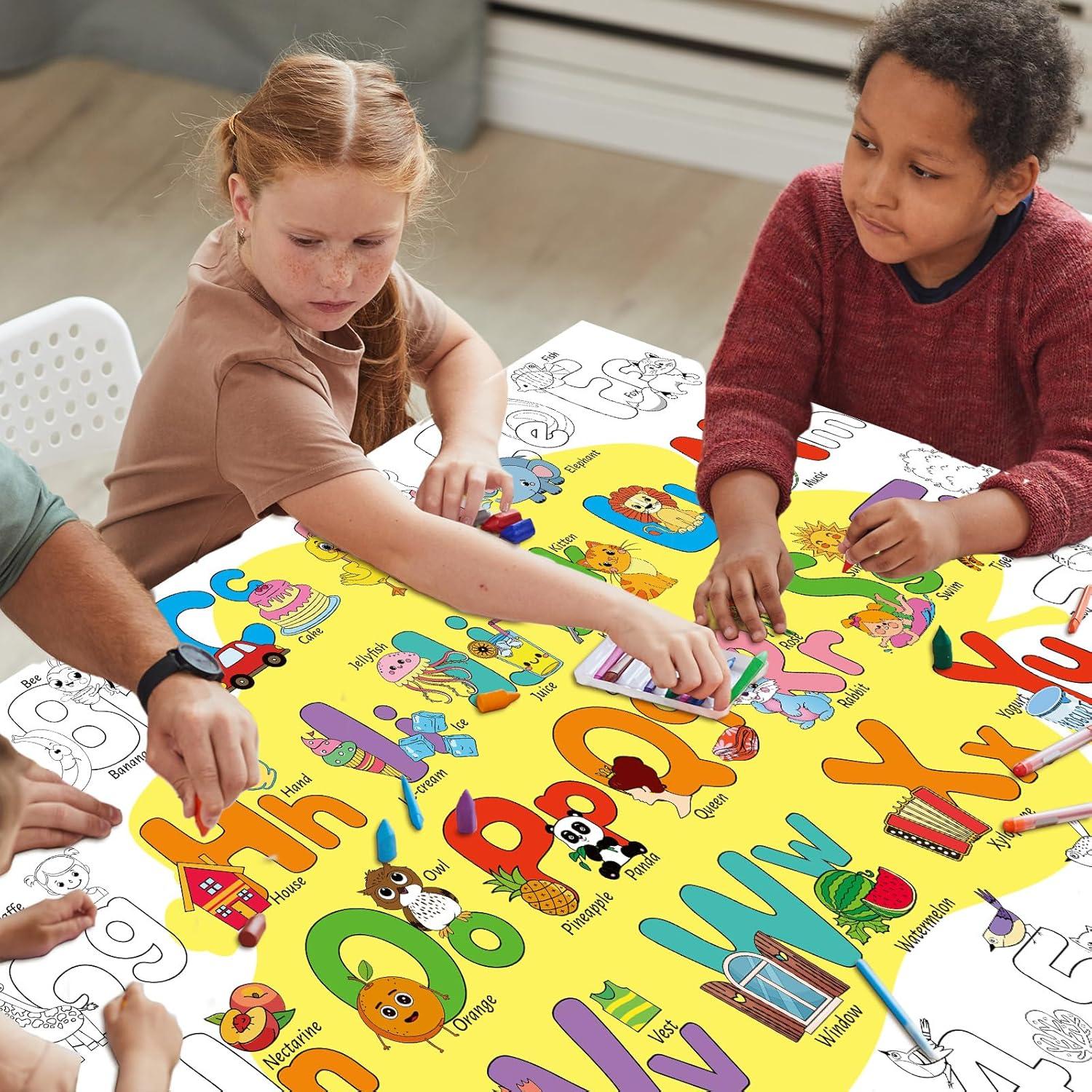 Póster Gigante de Colorear Alfabeto ZOIIWA 110 x 80 cm