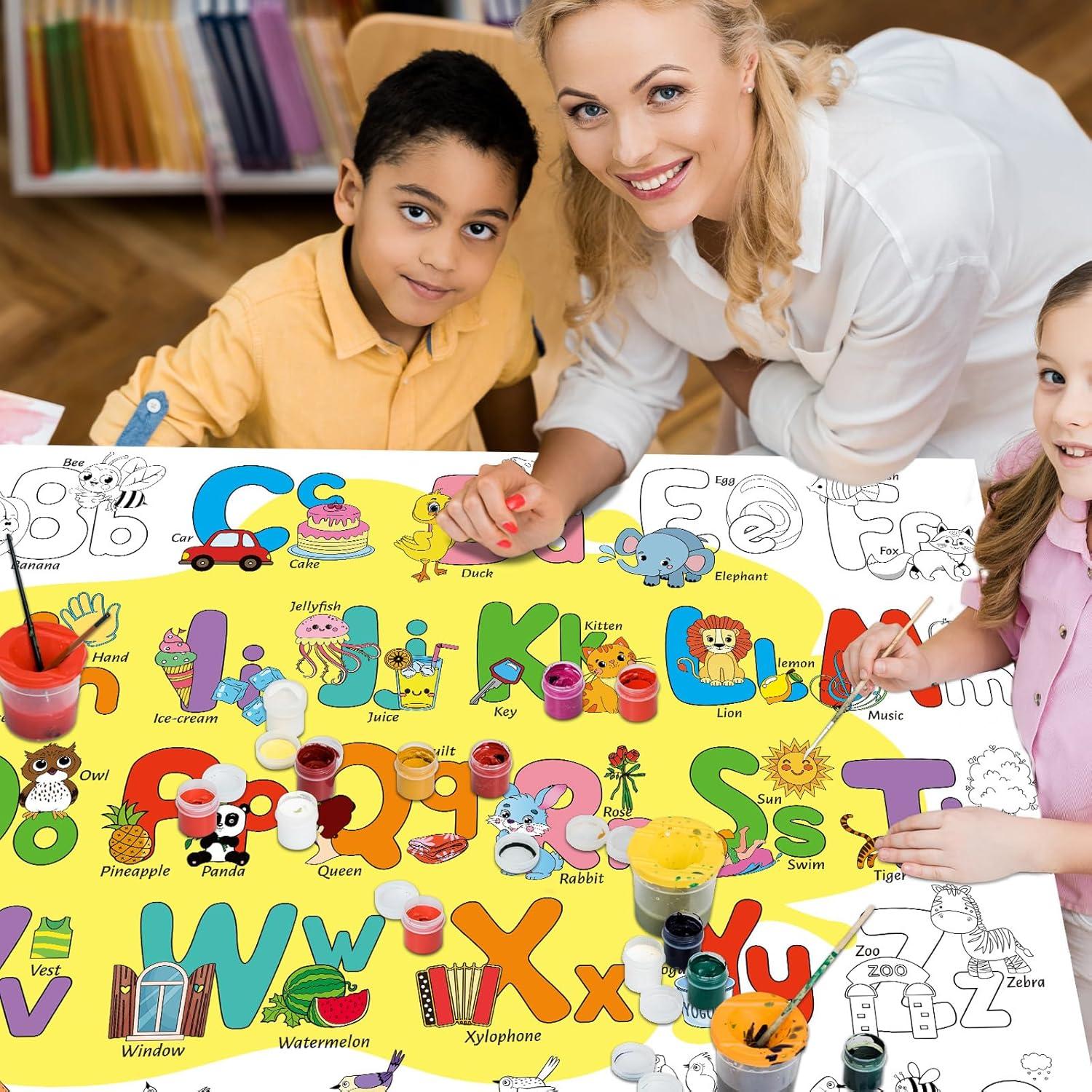 Póster Gigante de Colorear Alfabeto ZOIIWA 110 x 80 cm