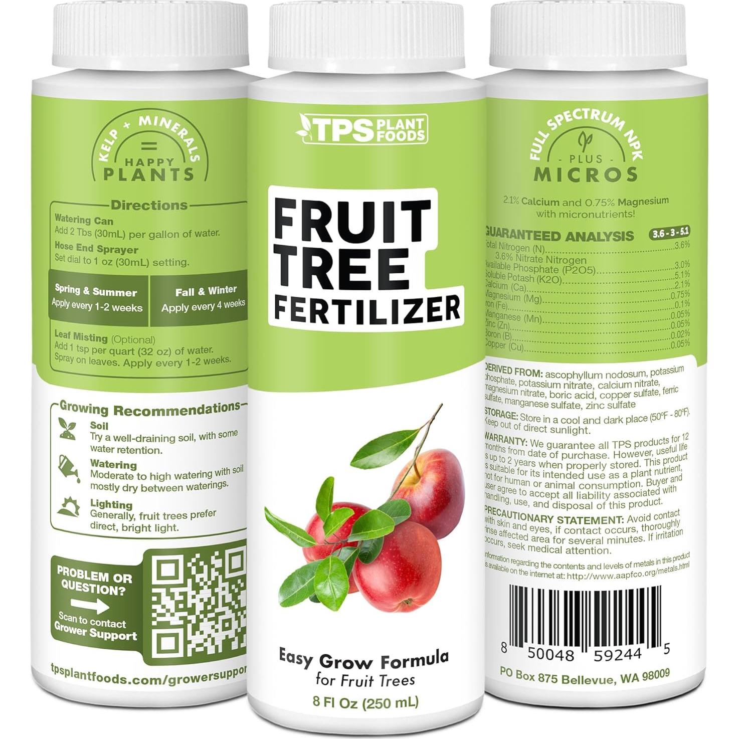 Fertilizante Líquido TPS Nutrients 250ml para Árboles Frutales