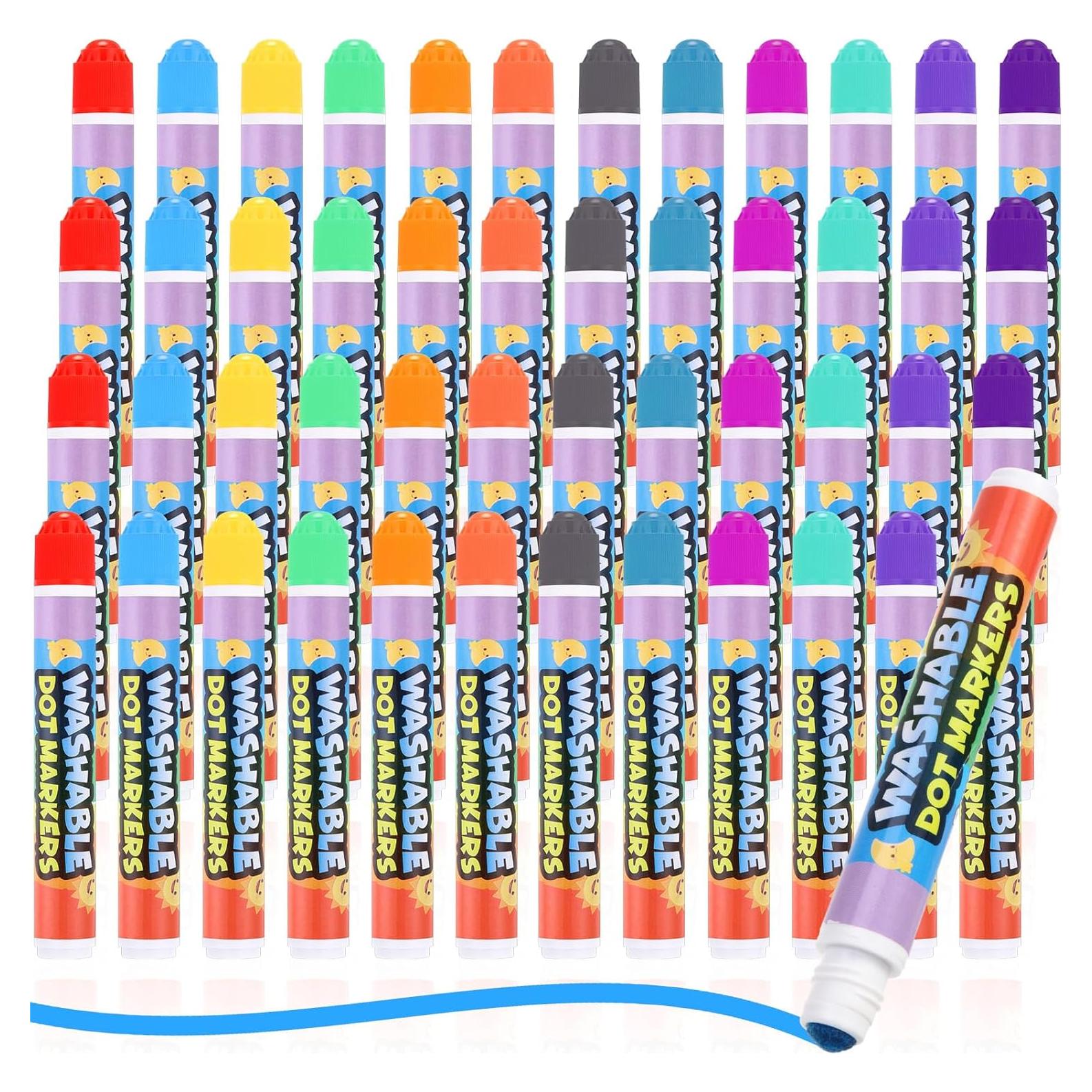 Marcadores de Puntos Crtiin 48 Unidades Lavables para Niños