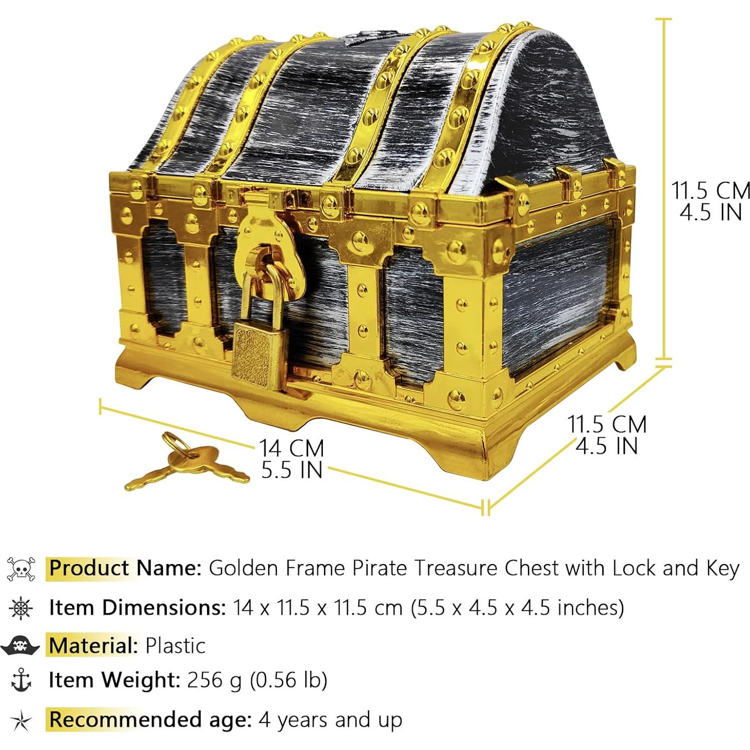 Cofre del Tesoro Pirata Dronside con Cerradura y Llave