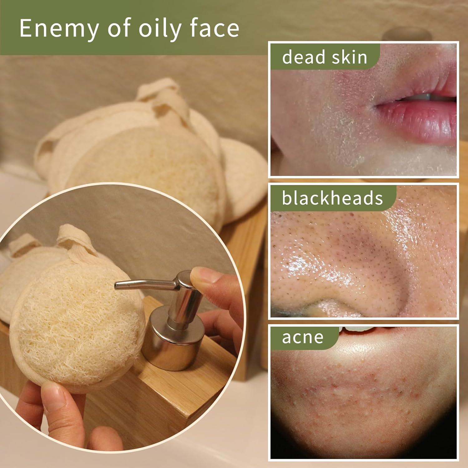 Esponjas Faciales de Lufa Natural YOTDHUO - Paquete de 4