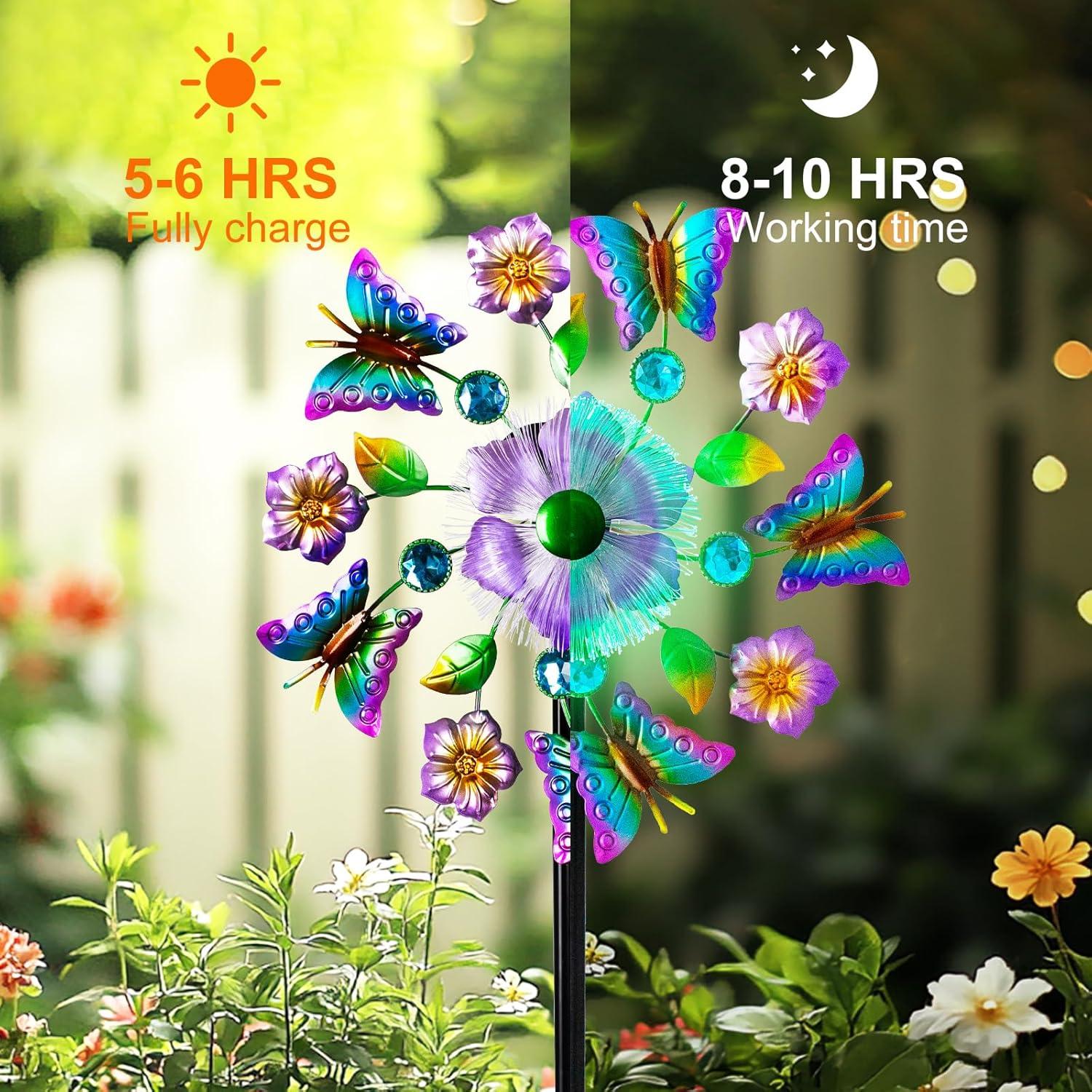 Espiral Solar de Mariposa BUARO8AGA 129.54 cm con LED Multicolor
