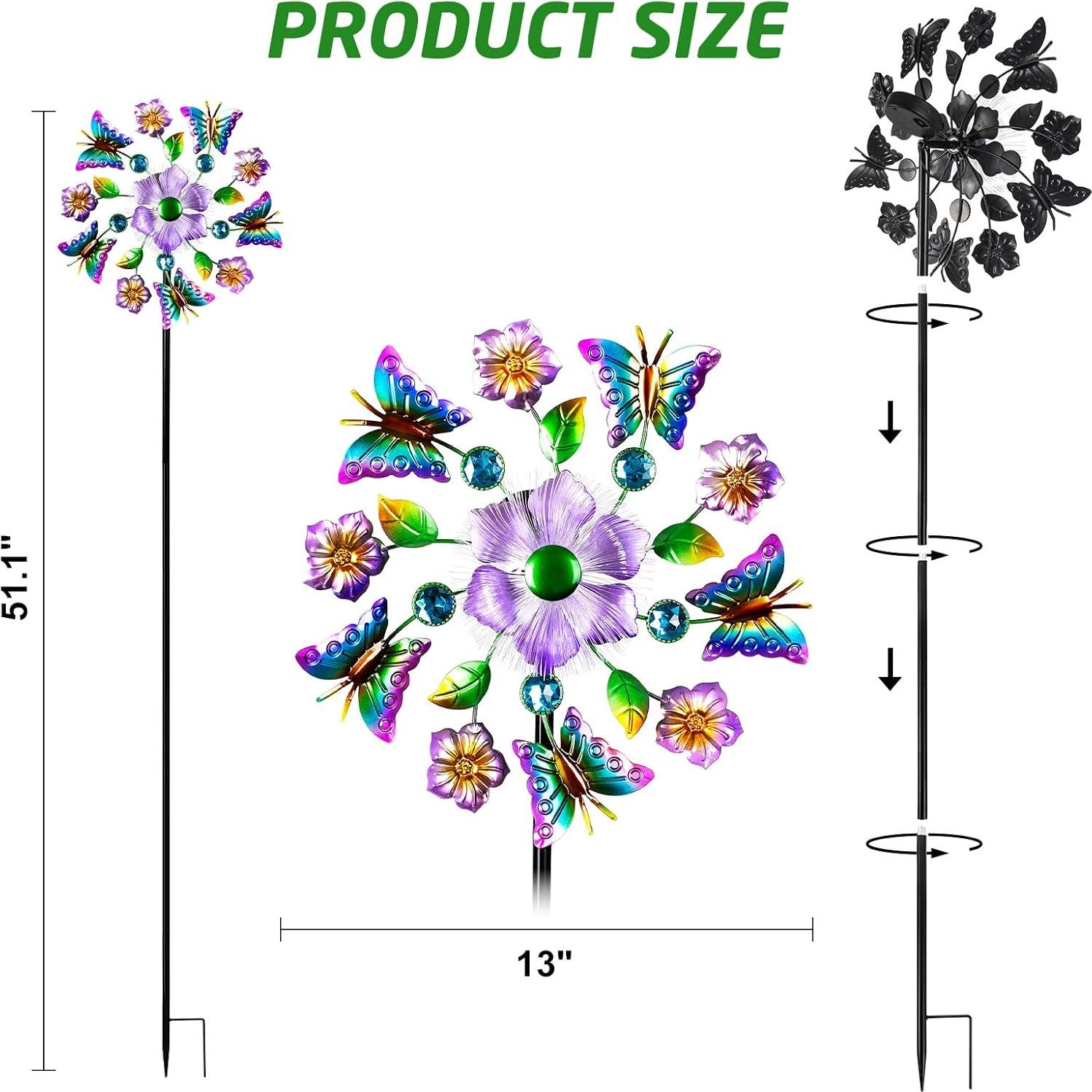 Espiral Solar de Mariposa BUARO8AGA 129.54 cm con LED Multicolor