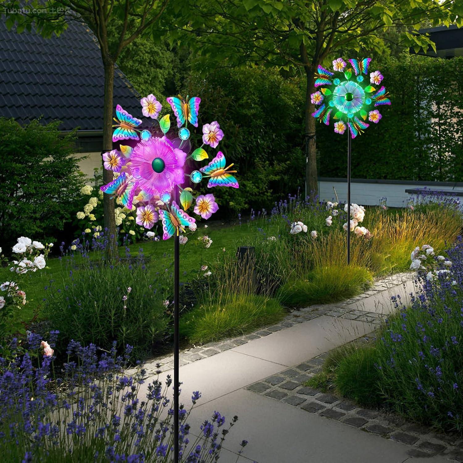 Espiral Solar de Mariposa BUARO8AGA 129.54 cm con LED Multicolor