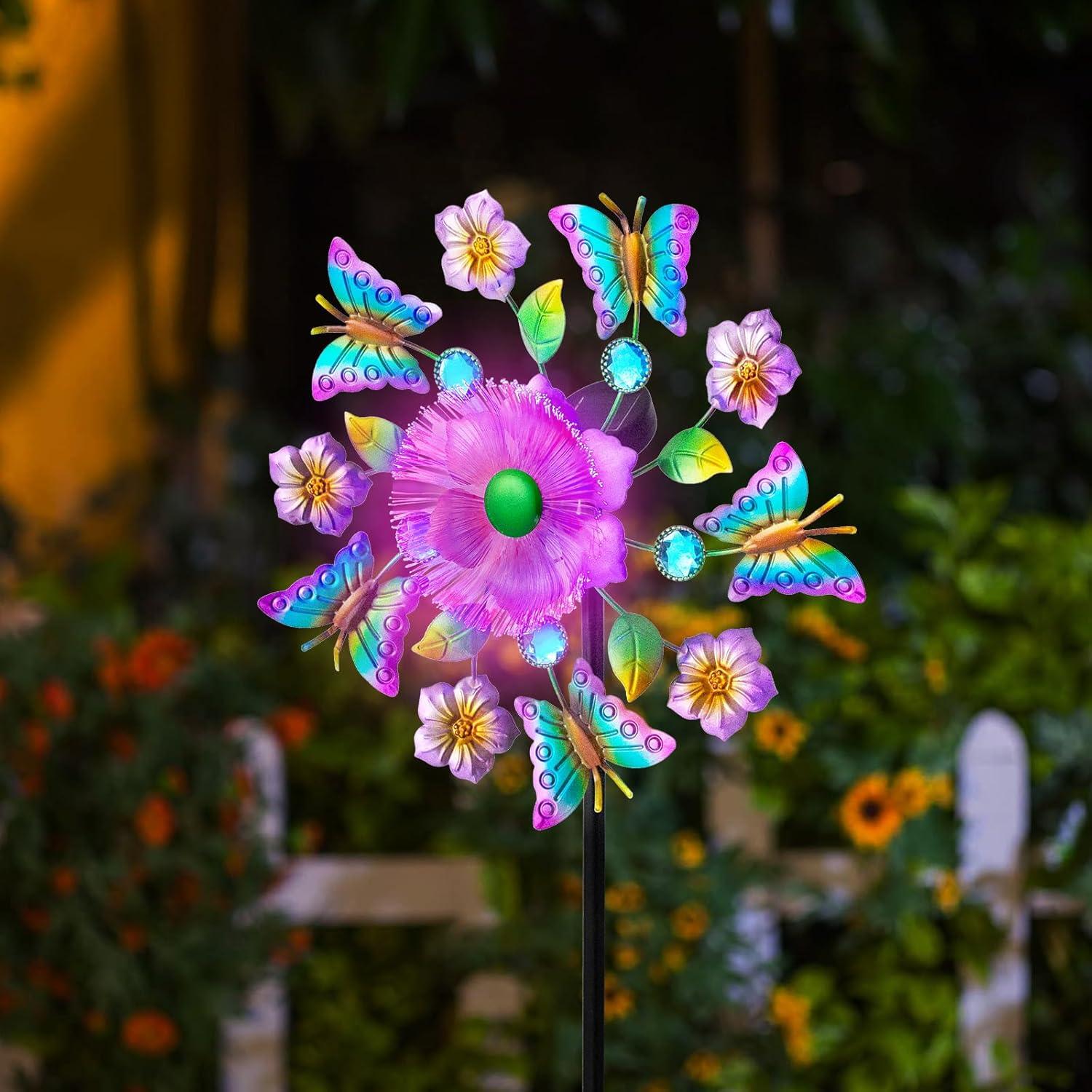 Espiral Solar de Mariposa BUARO8AGA 129.54 cm con LED Multicolor
