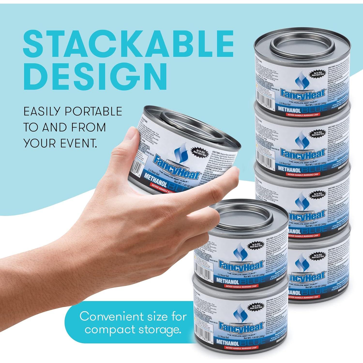 Juego de 6 Latas de Gel Calentadoras Diplastible - Buffet