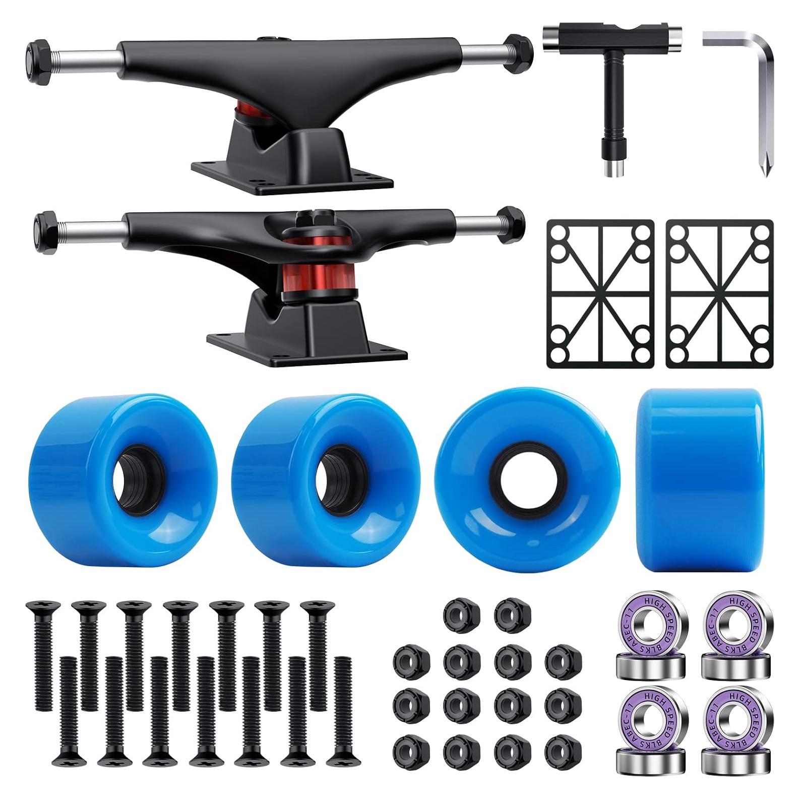 Conjunto de Ejes y Ruedas de Skateboard Jizmo 60mm ABEC-11