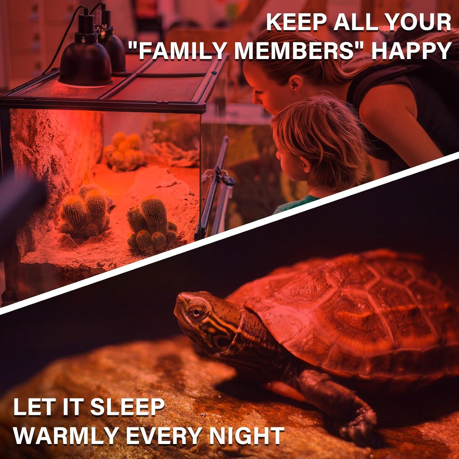 Bombilla de Calor Roja Infrarroja TobeBright 75W para Reptiles 2Pack