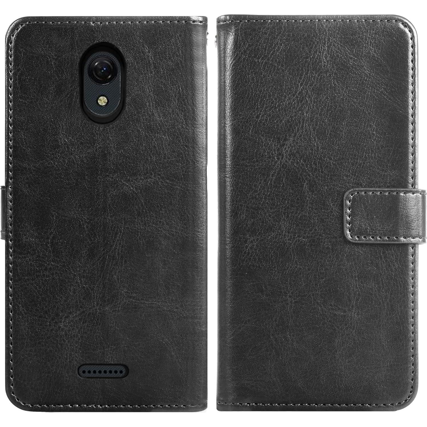 Funda de Cartera Asuwish para Cricket Icon 2 - Negro
