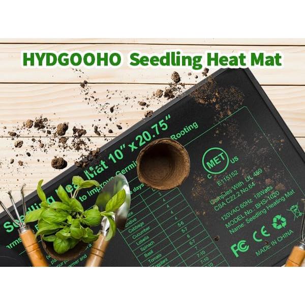 Alfombrilla Térmica para Plántulas HYDGOOHO 25.4x52.7cm Impermeable