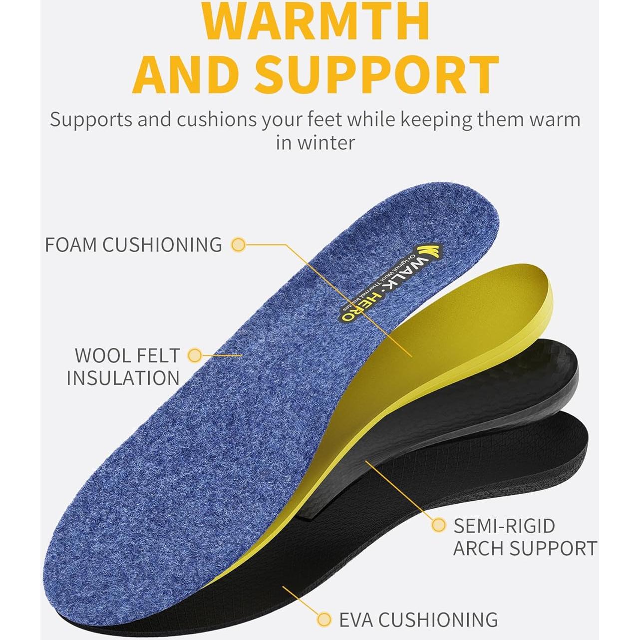 Plantillas de lana Walkhero para clima frío - Hombres 4