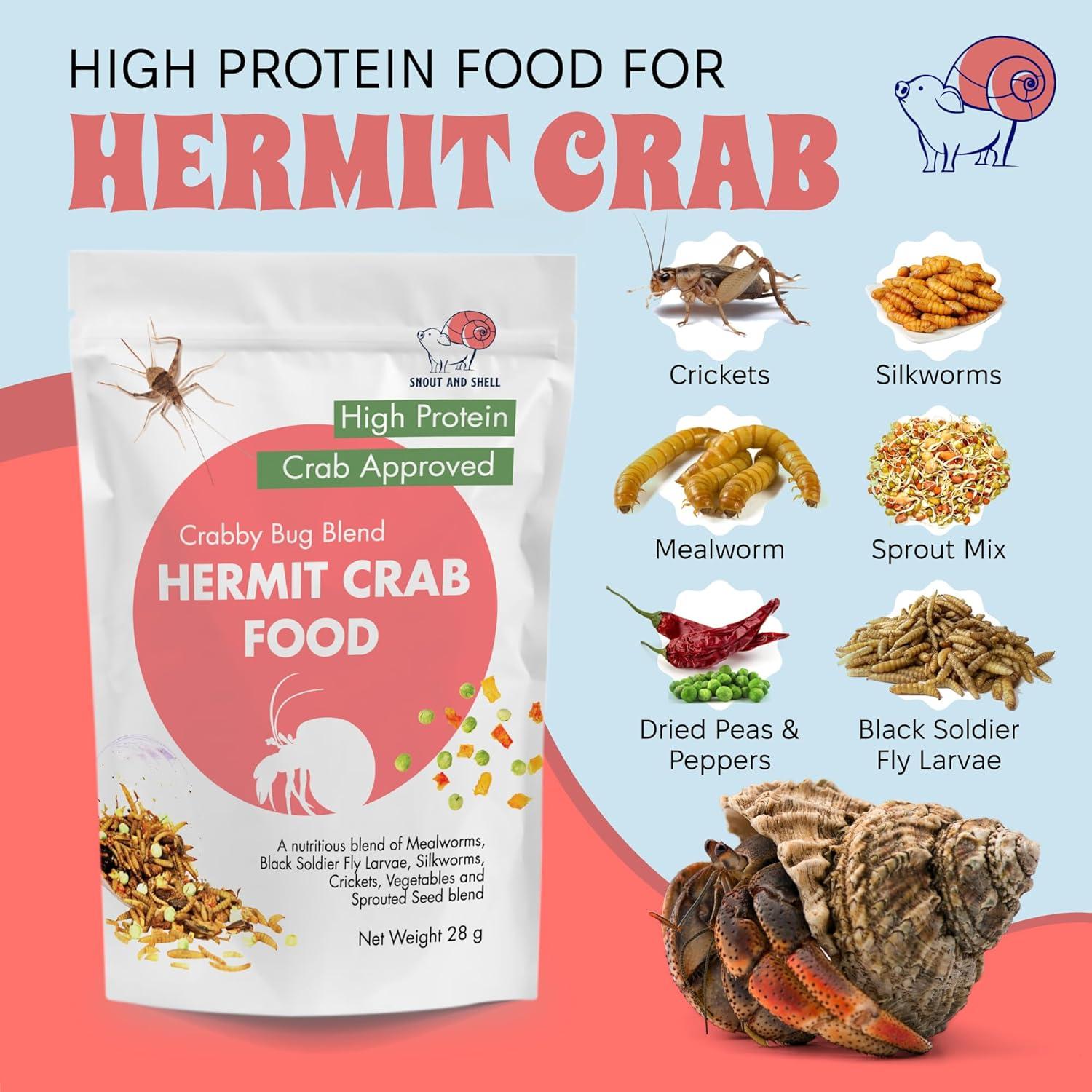 Alimento Natural para Cangrejos Ermitaños Snout and Shell 28g