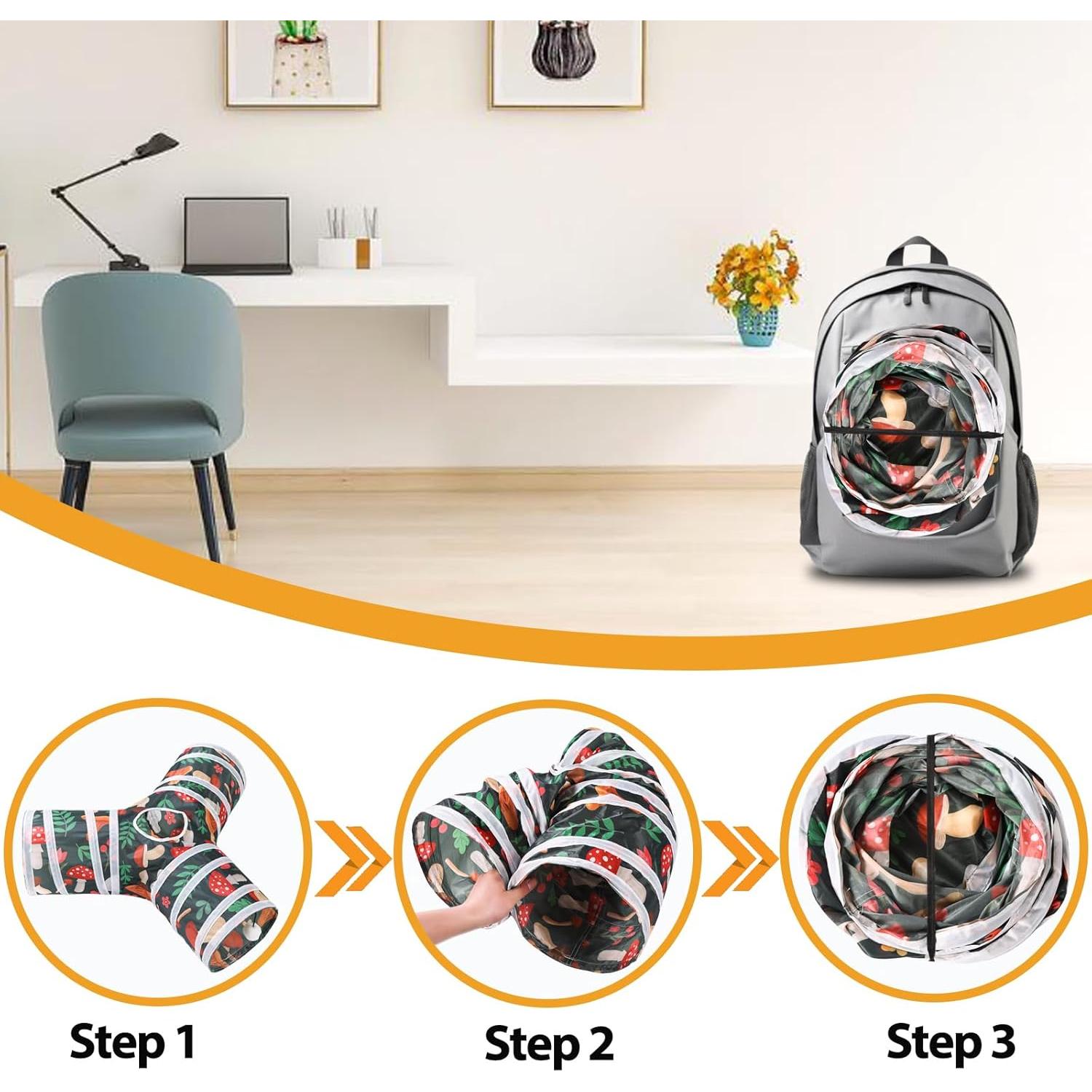 Túnel y Juguetes para Conejos Mechpia - Kit de Masticar 80 cm