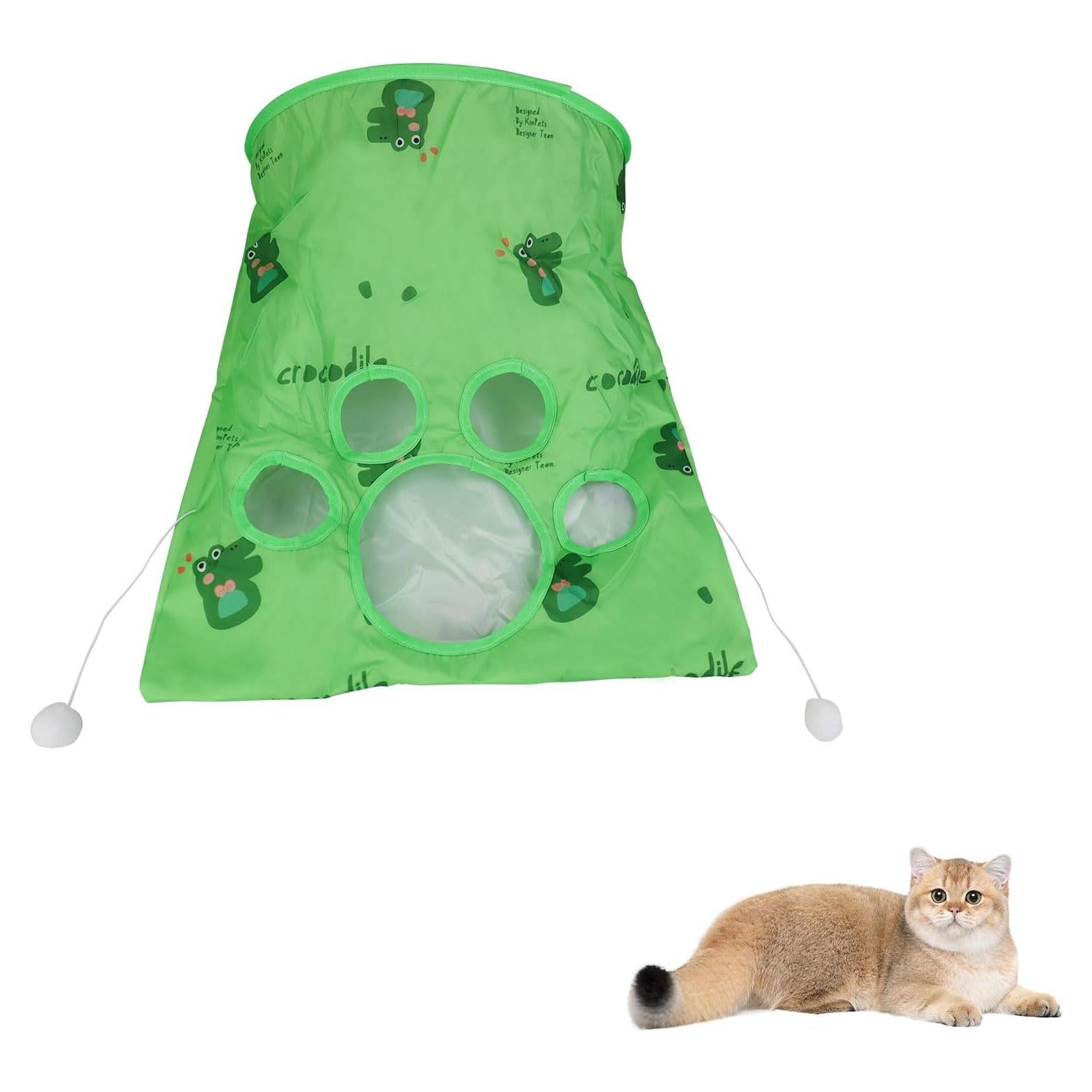 Túnel para gatos Andiker 43x28x33cm con 3 bolas y ratón