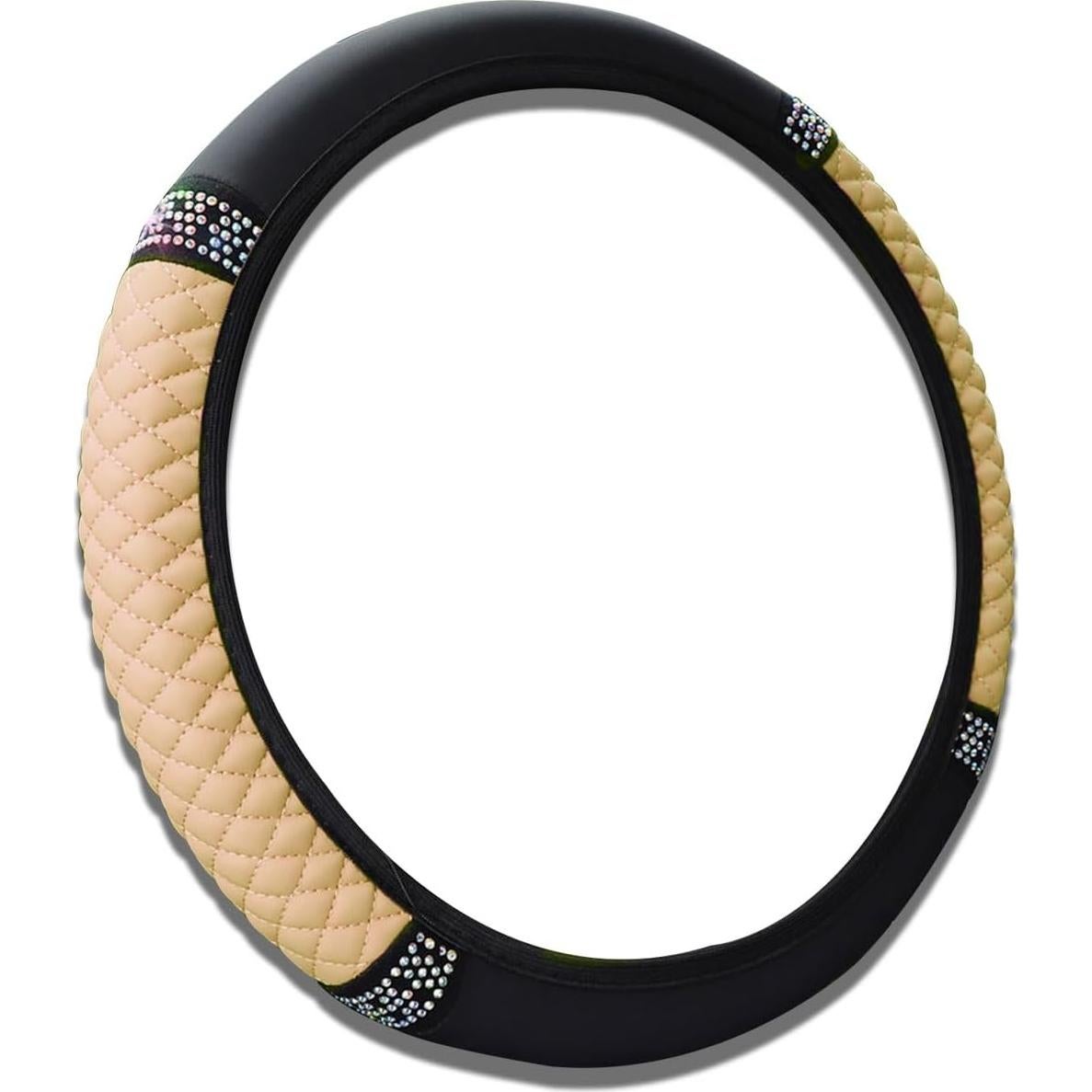 Cubierta de Volante Brillante Piburth 38 cm Beige Antideslizante