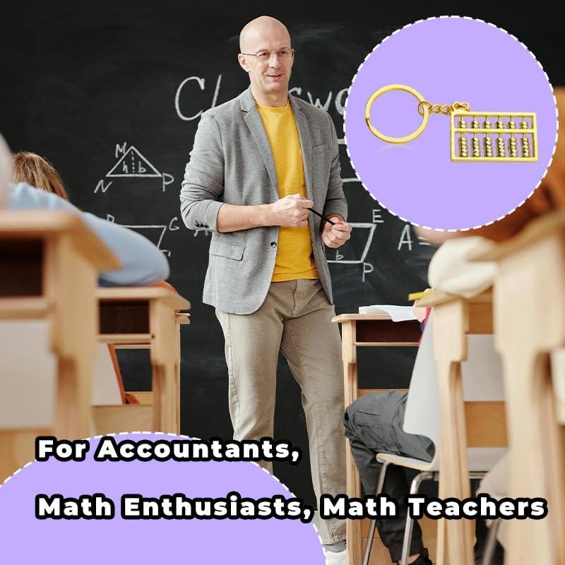 Abacus Keychain Gift for Math Teacher Dad Mom Birthday Gifts for Friend Bestie Christmas Gifts for Son Daughter