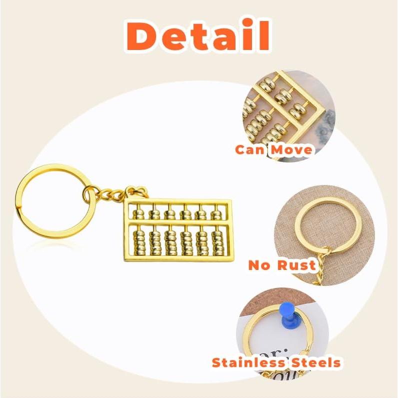 Abacus Keychain Gift for Math Teacher Dad Mom Birthday Gifts for Friend Bestie Christmas Gifts for Son Daughter