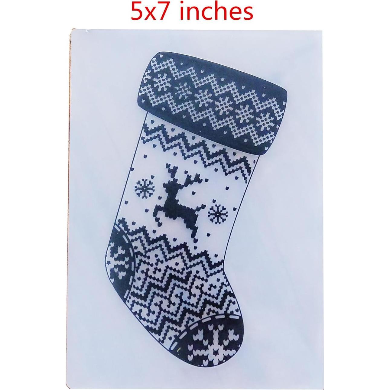 Carpeta de Embossing 3D Arbuya Calcetines de Navidad 17.8x12.7cm